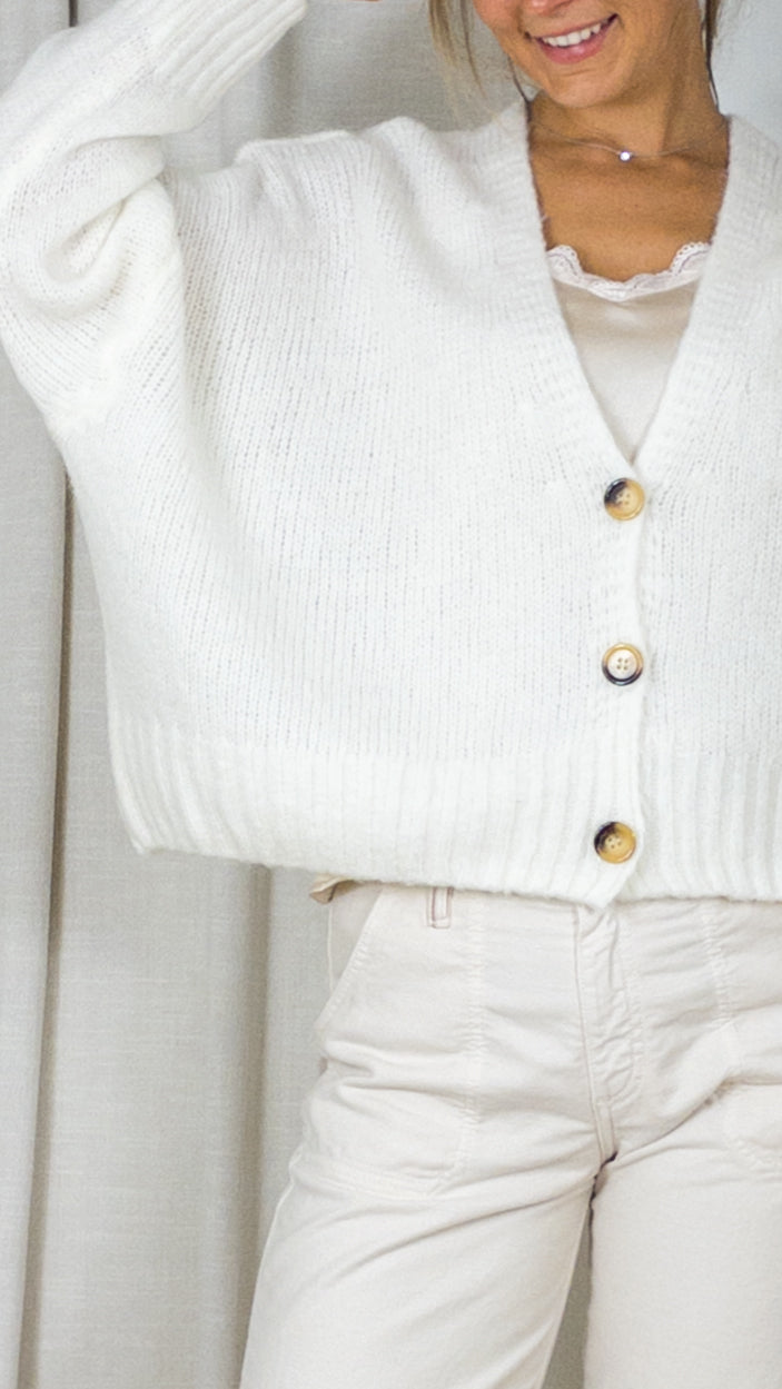 GILET V OVERSIZE STUDIO PARISIEN 9417 ECRU