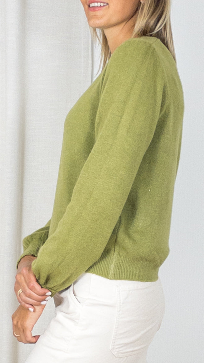 PULL COURT RAS DE COU STUDIO PARISIEN 9422 OLIVE