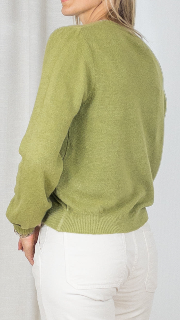PULL COURT RAS DE COU STUDIO PARISIEN 9422 OLIVE