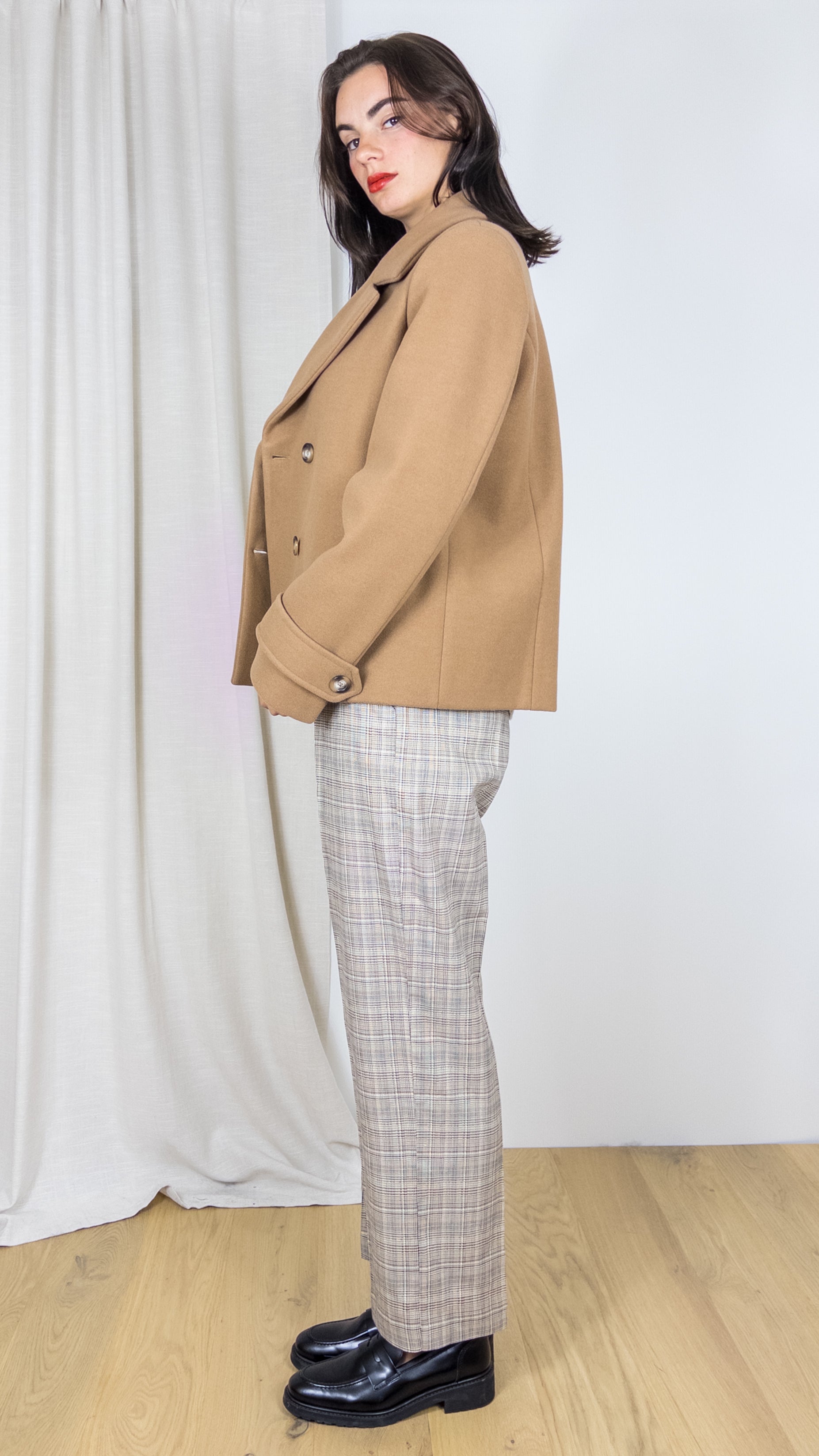 CABAN CROISE STUDIO PARISIEN 5425 CAMEL
