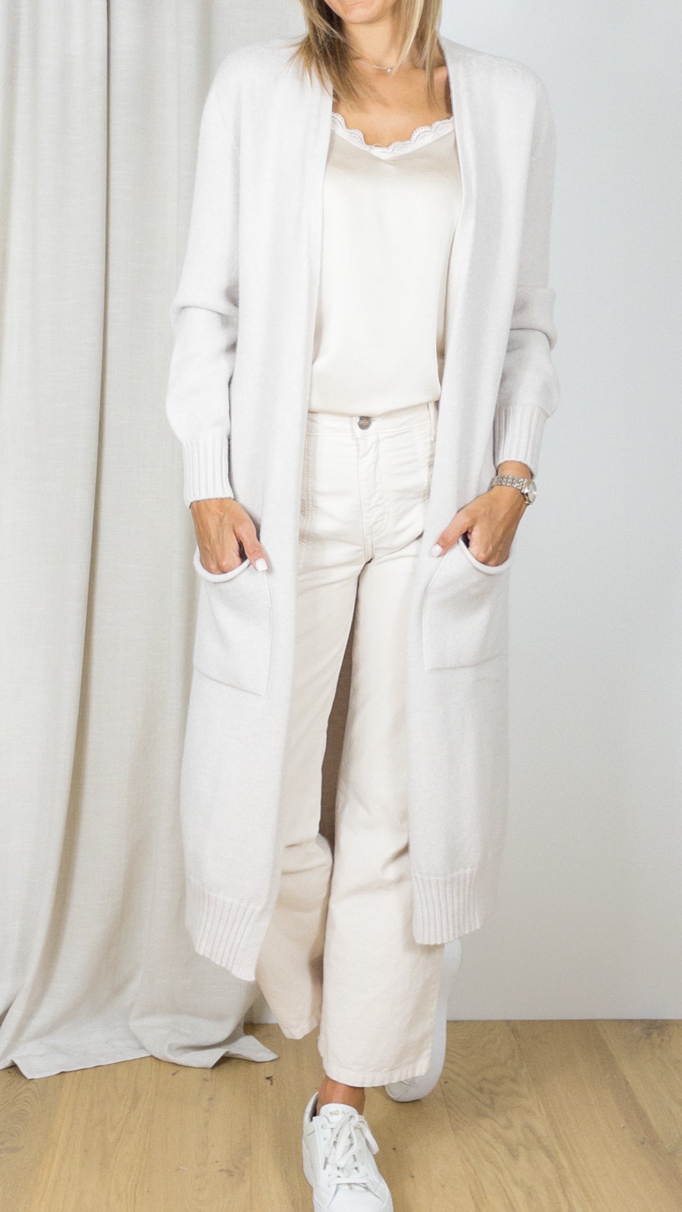 GILET LONG MANTEAU ALEXANDRE LAURENT Z8973 BEIGE