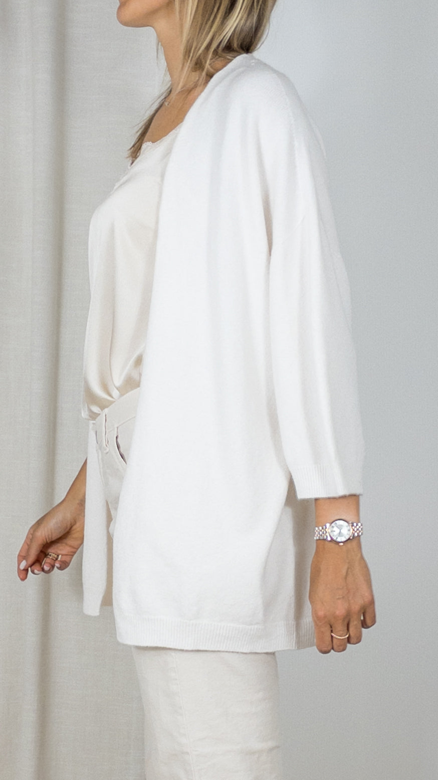 GILET MI-LONG AMPLE ALEXANDRE LAURENT B8619 ECRU