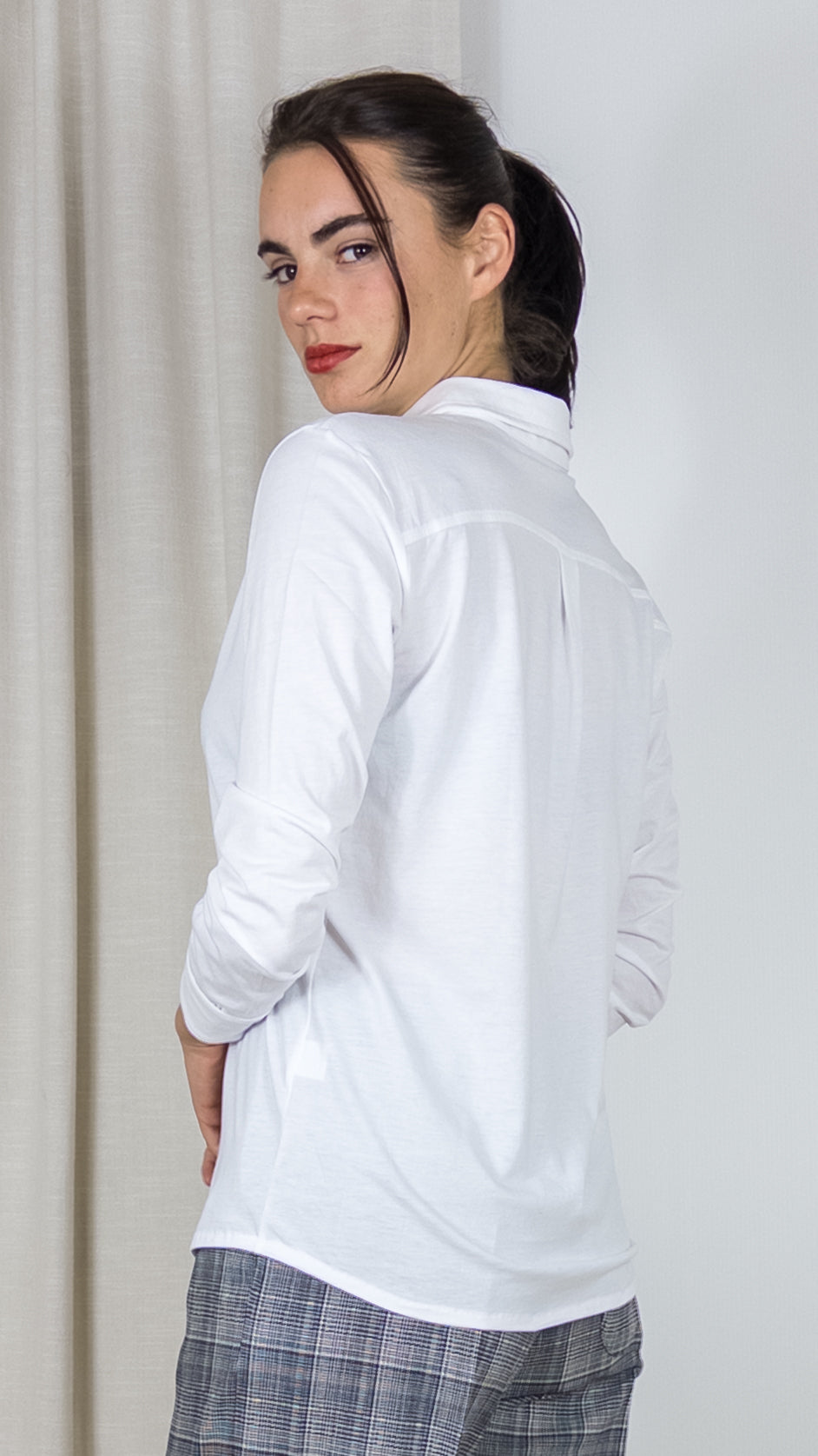 TEE SHIRT CHEMISE ELLA ANONYM BLANC