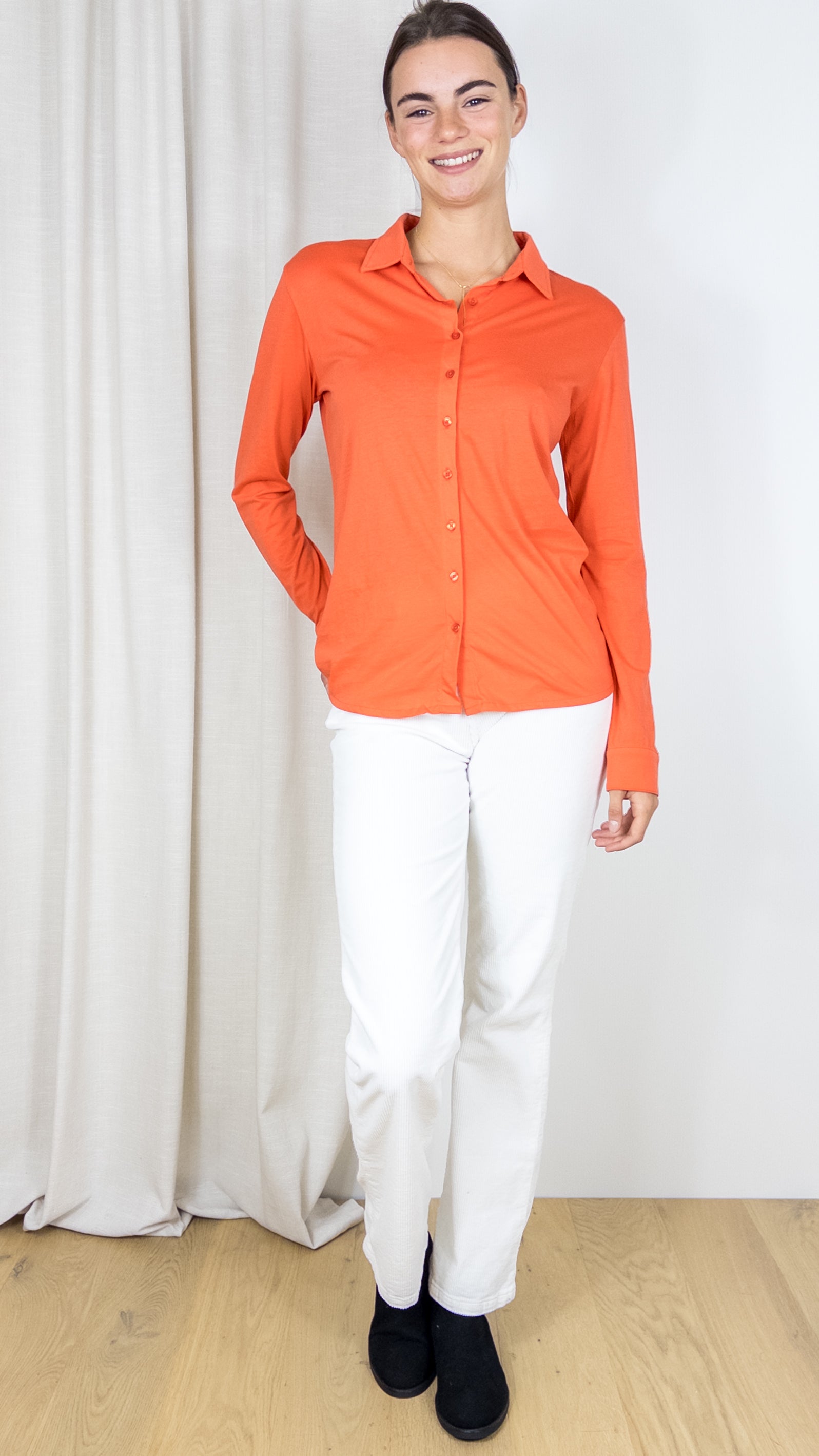 TEE SHIRT CHEMISE ELLA ANONYM ORANGE