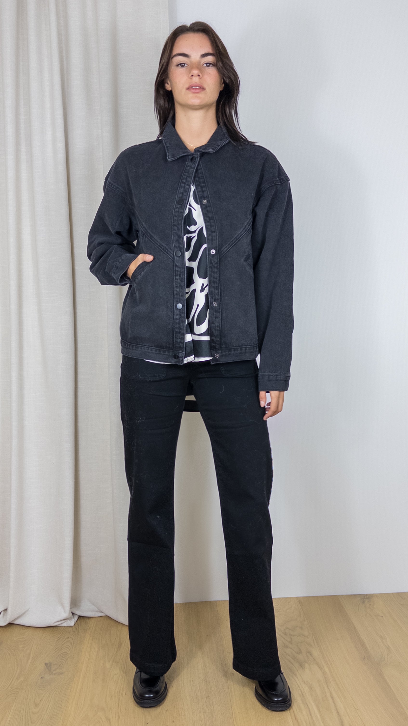 VESTE OVERSIZE EN JEANS VICTOIRE CALIE NOIR