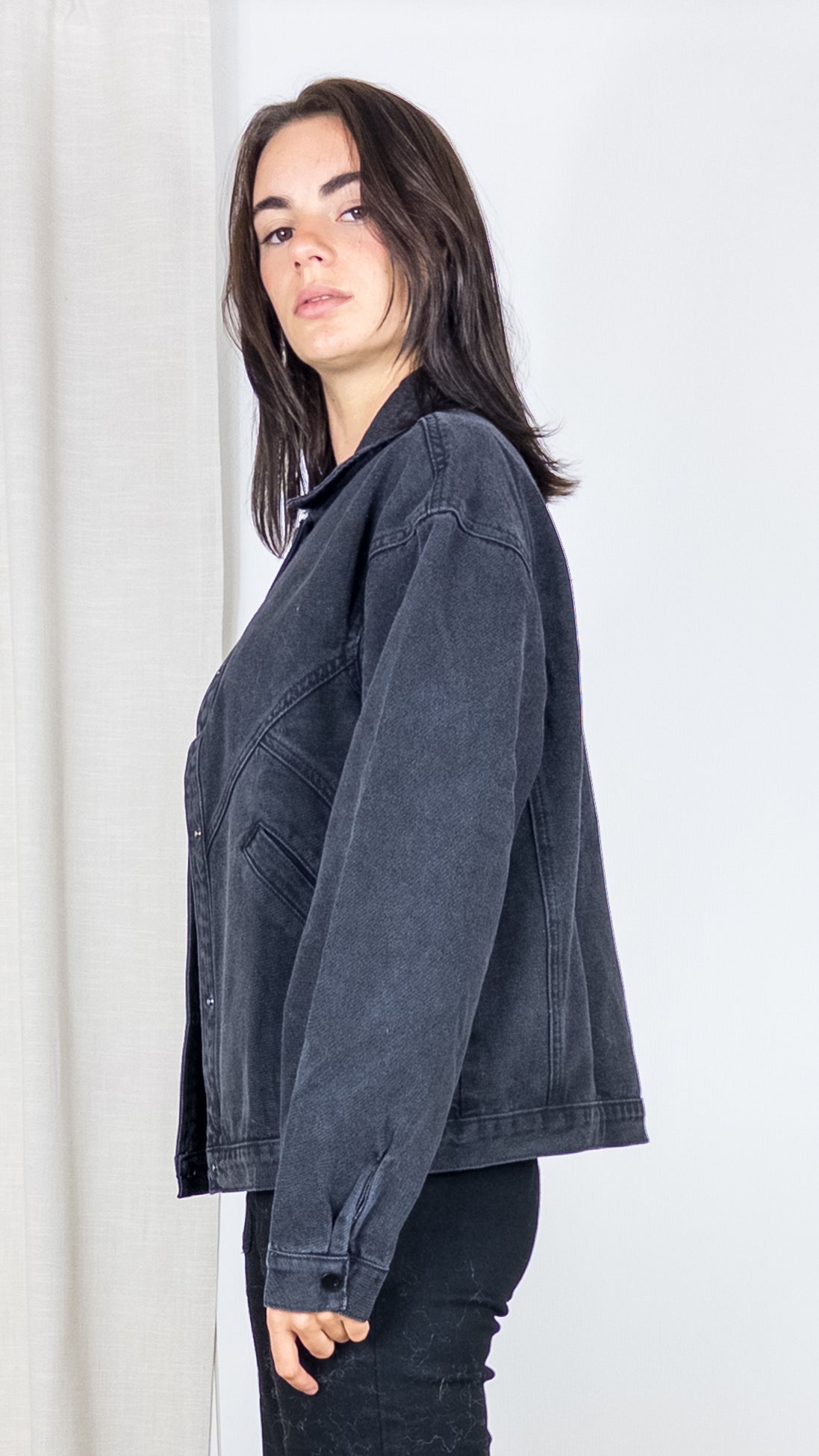 VESTE OVERSIZE EN JEANS VICTOIRE CALIE NOIR