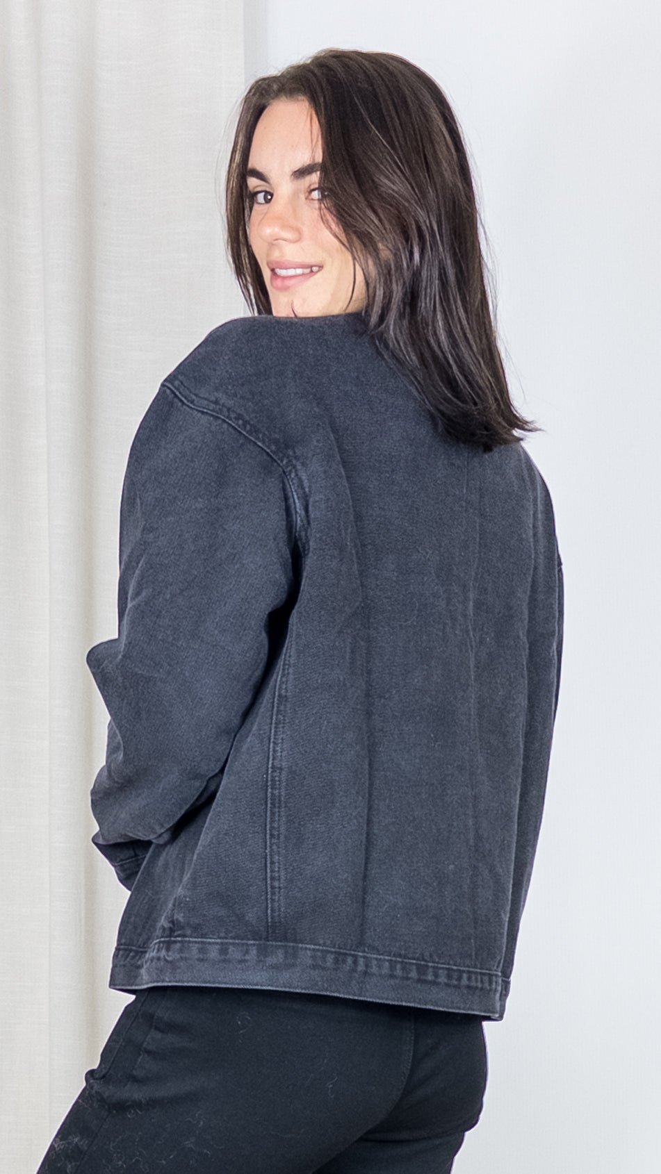 VESTE OVERSIZE EN JEANS VICTOIRE CALIE NOIR