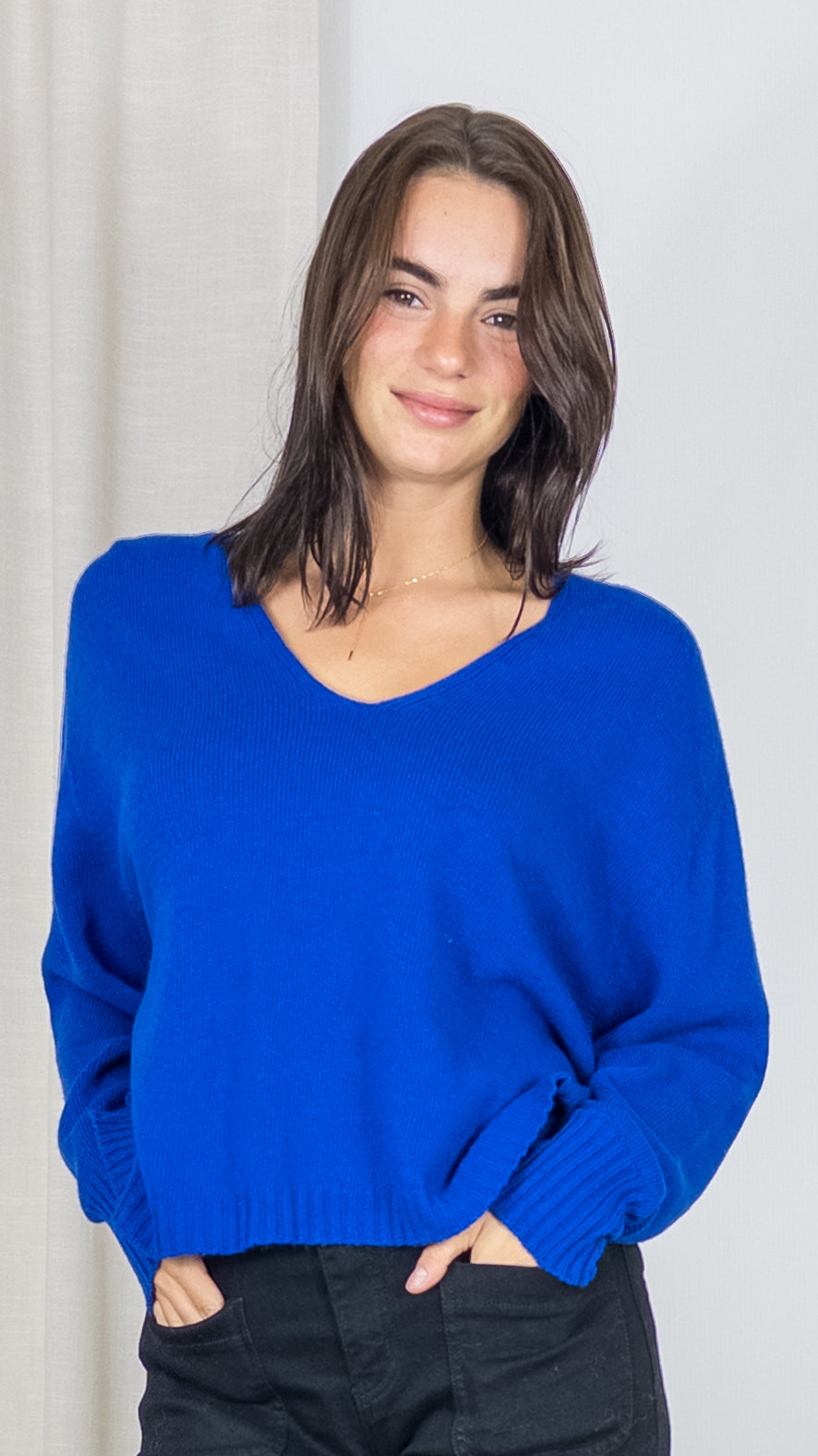 PULL V ANDROMEDE KA9003 BLEU ELECTRIQUE