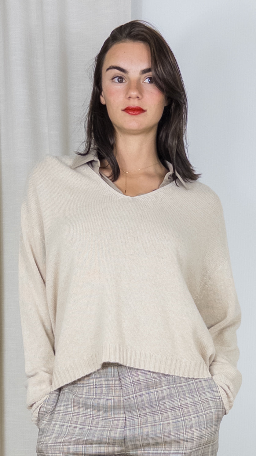 PULL V ANDROMEDE KA9003 BEIGE