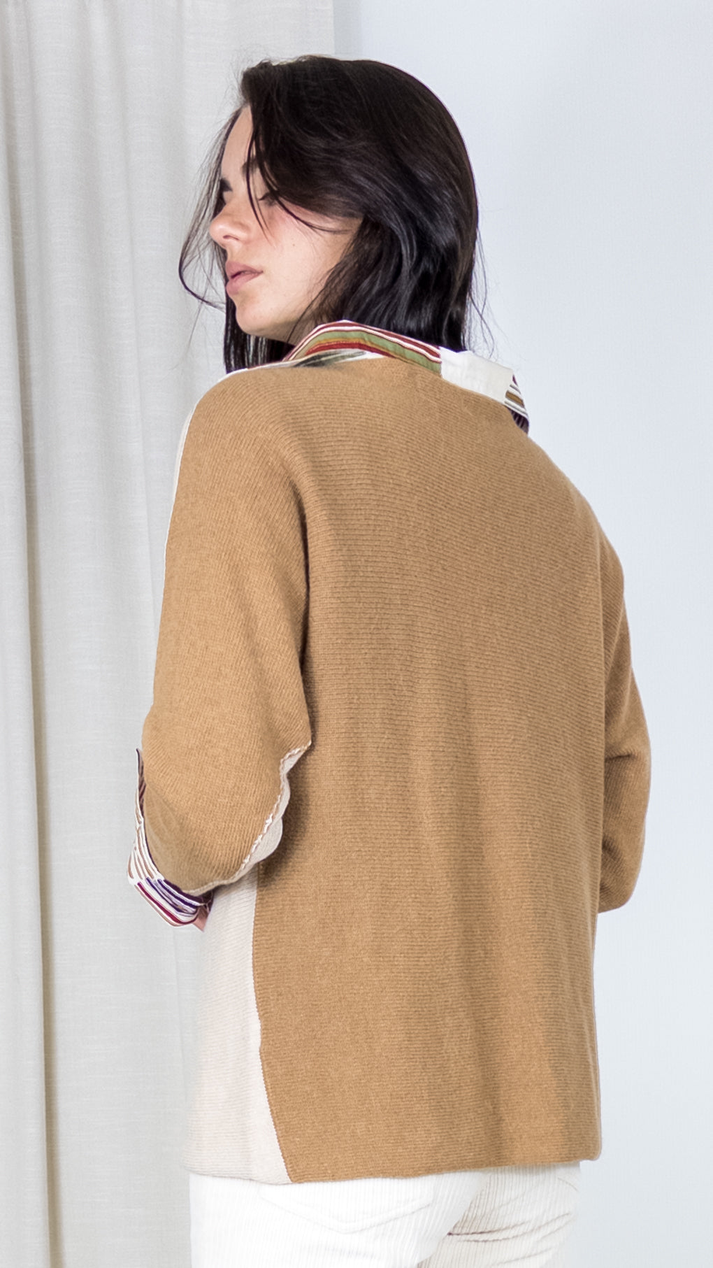 PULL BICOLORE 1717 WHY NOT BEIGE CAMEL