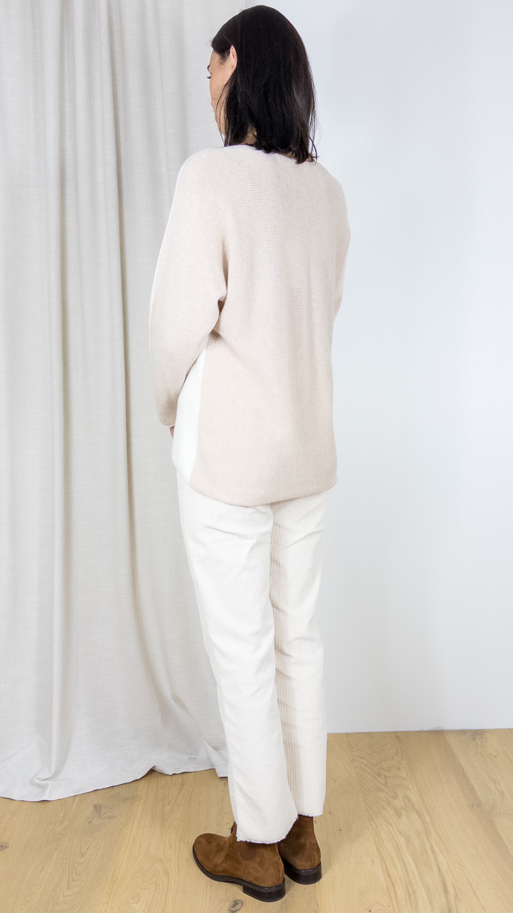 PULL BICOLORE 1717 WHY NOT ECRU BEIGE