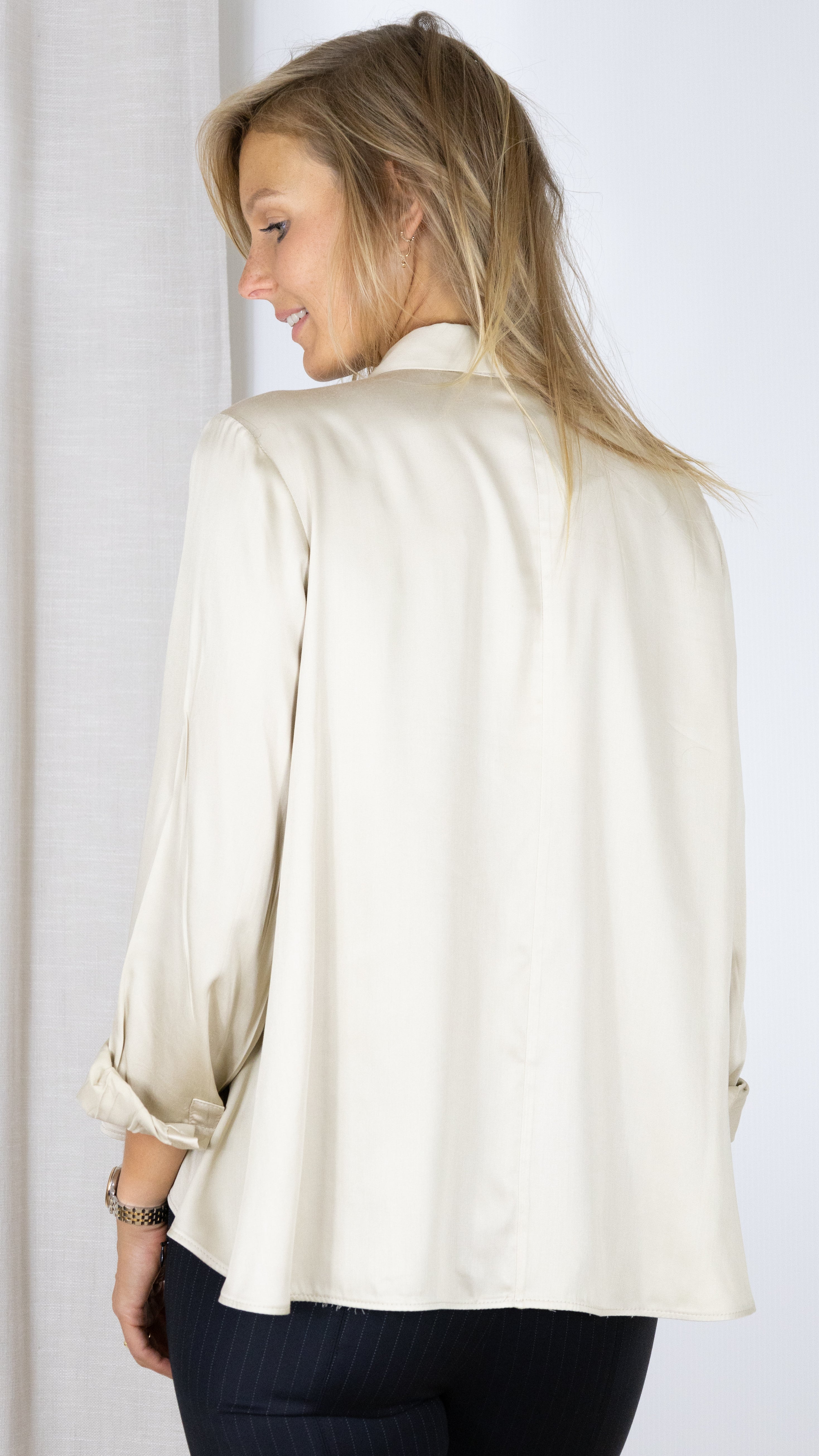CHEMISE FLUIDE SATINEE IMPERIALE CHP7GKF BEIGE