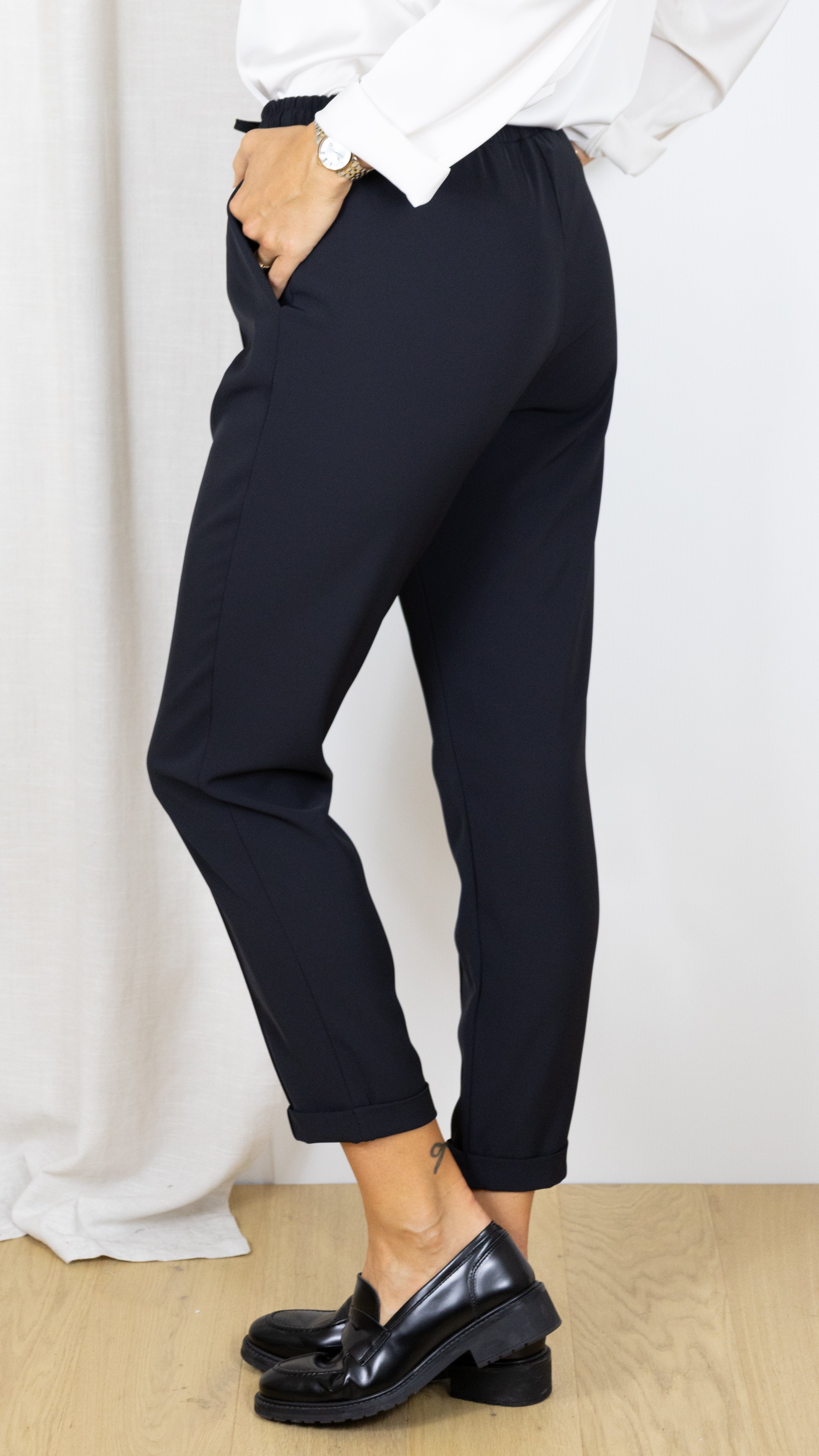 PANTALON DROIT DE VILLE IMPERIALE P1C0GGC NOIR