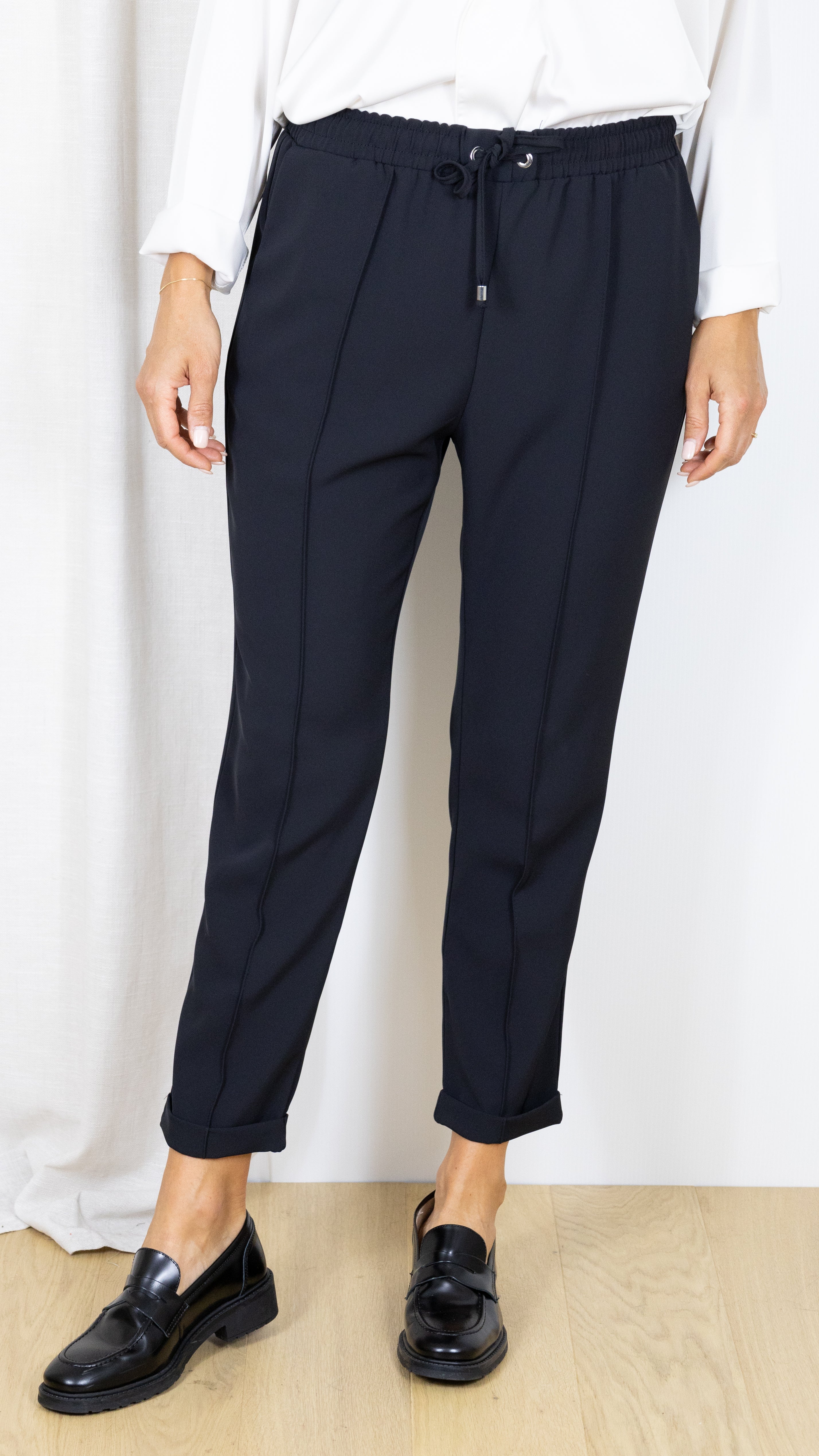 PANTALON DROIT DE VILLE IMPERIALE P1C0GGC NOIR