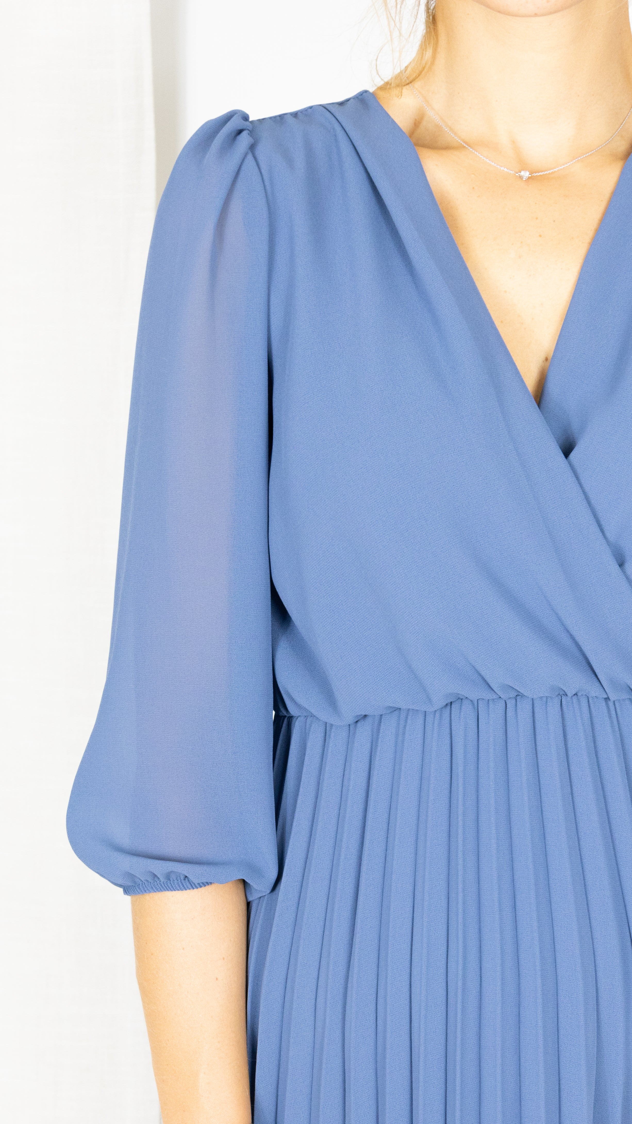 ROBE V LONGUE PLISSEE VOUS 5810 JEANS