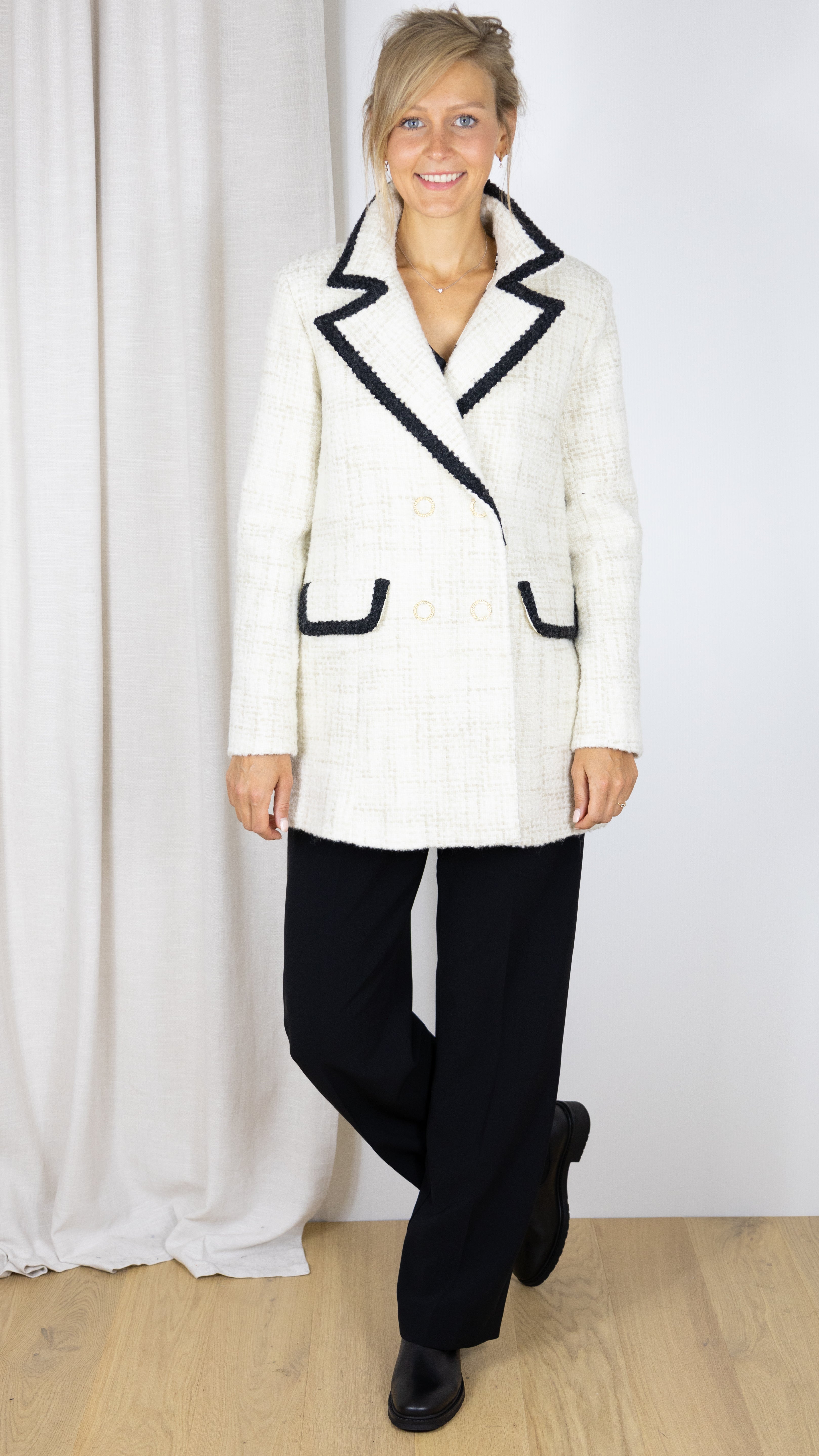 MANTEAU CHINE FIARA BASH ECRU
