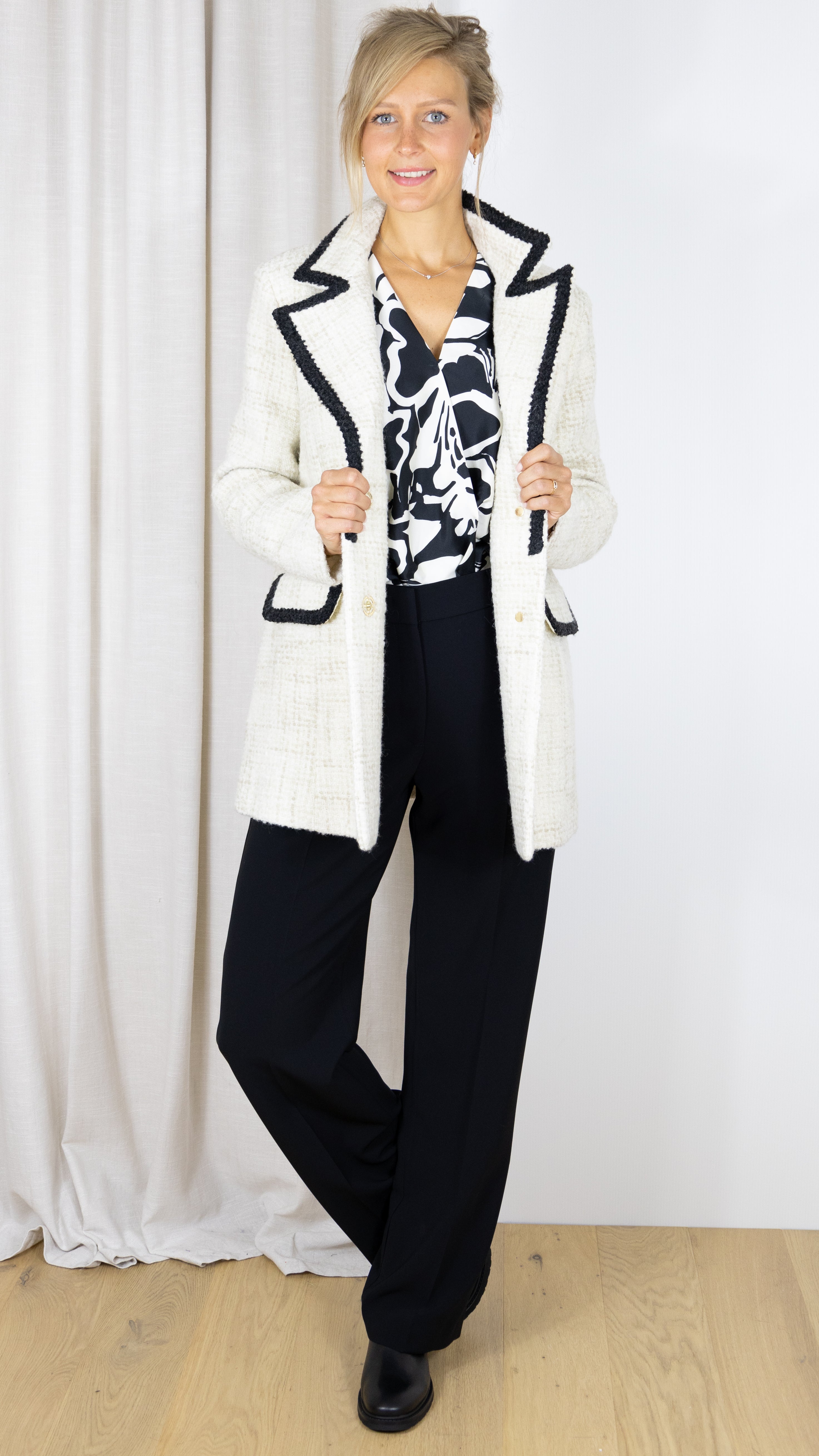MANTEAU CHINE FIARA BASH ECRU