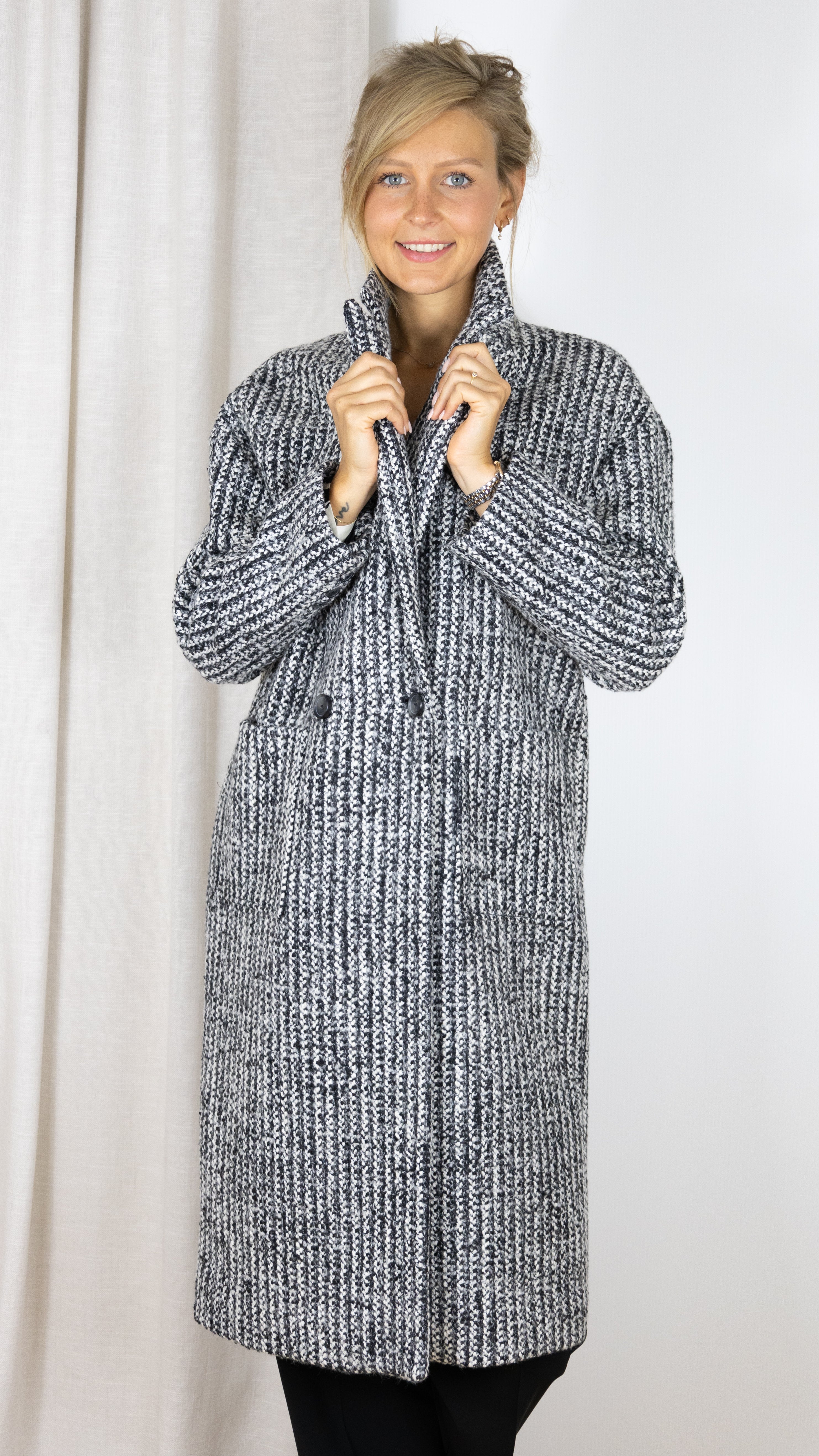 MANTEAU LONG MOUCHETE BASH TAKU ANTHRACITE