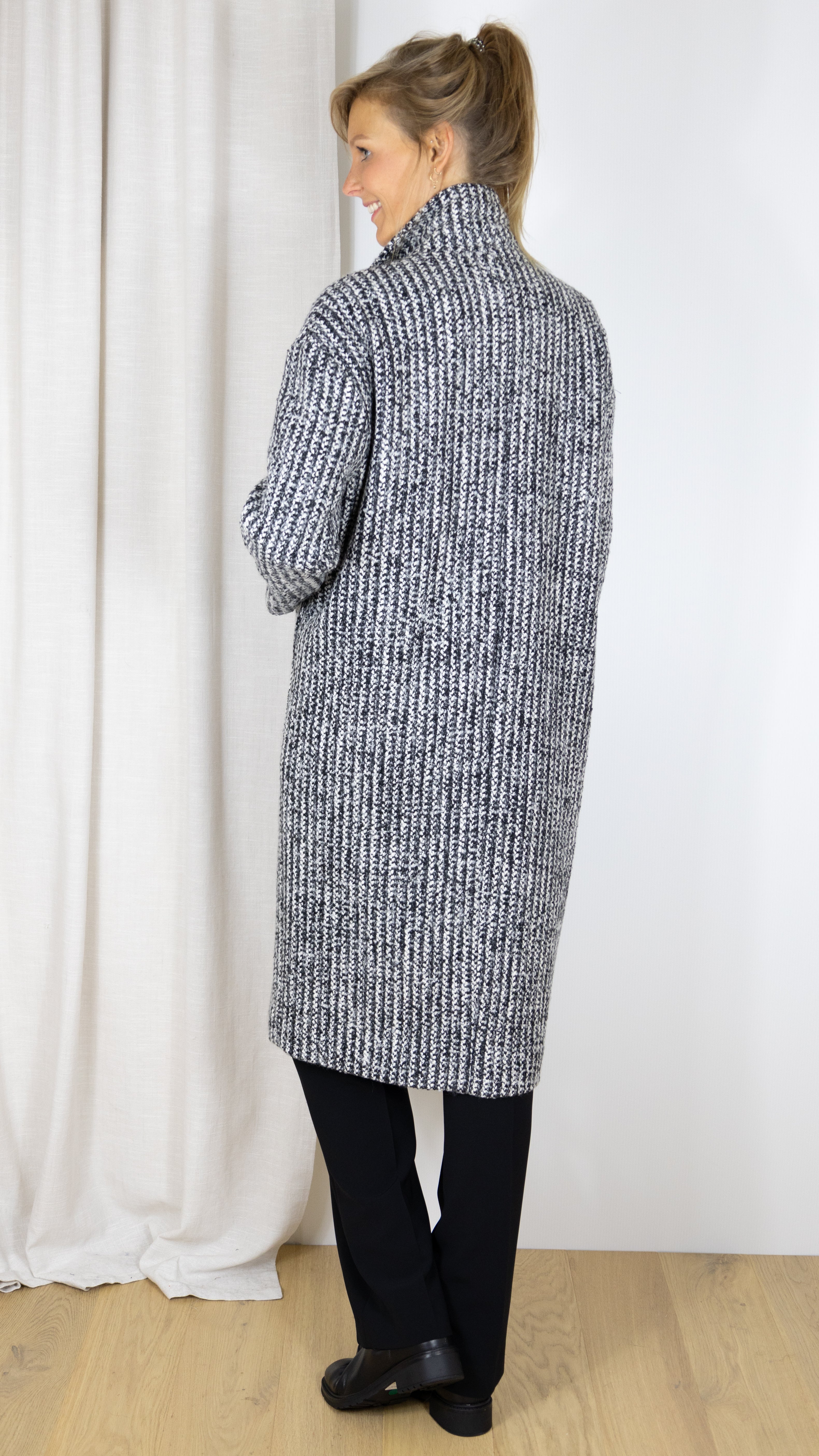 MANTEAU LONG MOUCHETE BASH TAKU ANTHRACITE