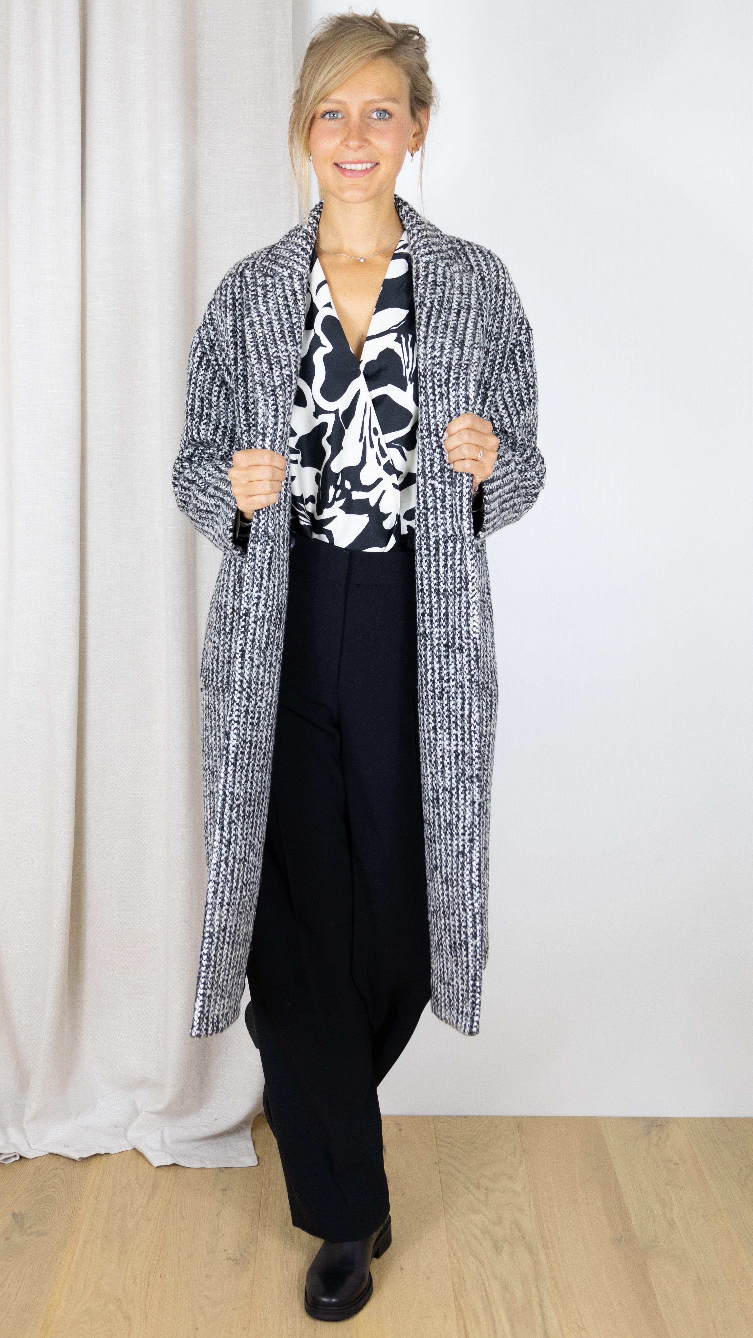 MANTEAU LONG MOUCHETE BASH TAKU ANTHRACITE