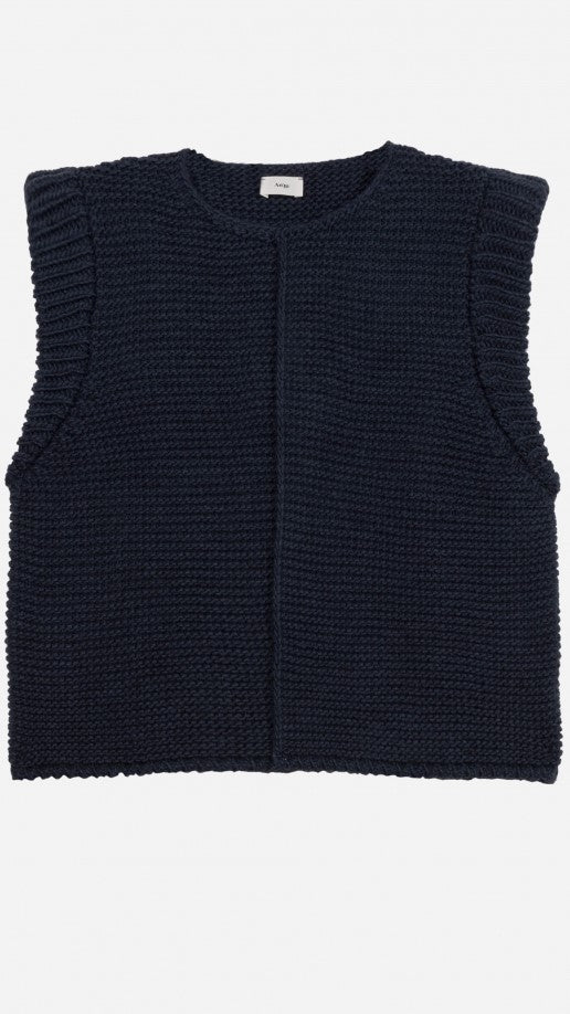 CARDIGAN SANS MANCHES ANGE LEGRINGOU MARINE