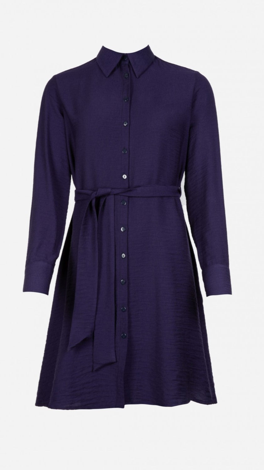 ROBE EVASEE CEINTUREE ANGE MARENA NAVY
