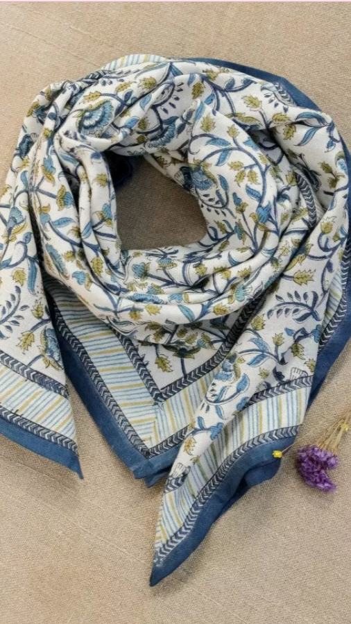 ECHARPE IMPRIMEE BELLEME NAKO ECRU