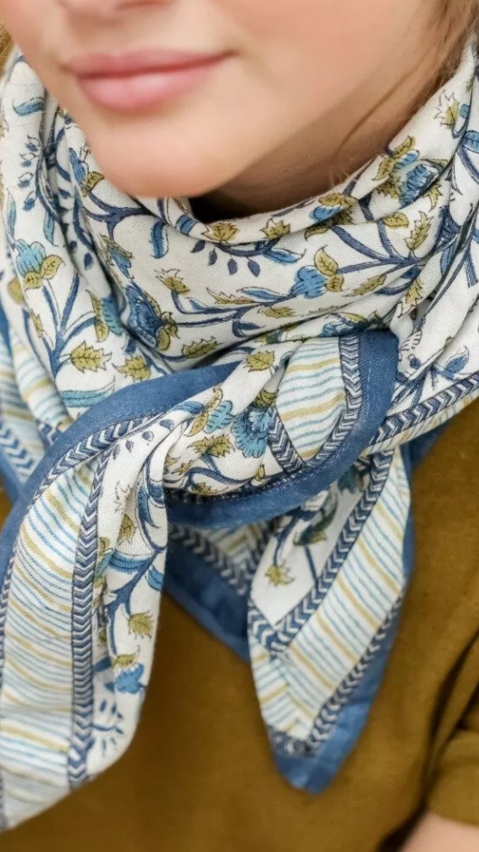 ECHARPE IMPRIMEE BELLEME NAKO ECRU