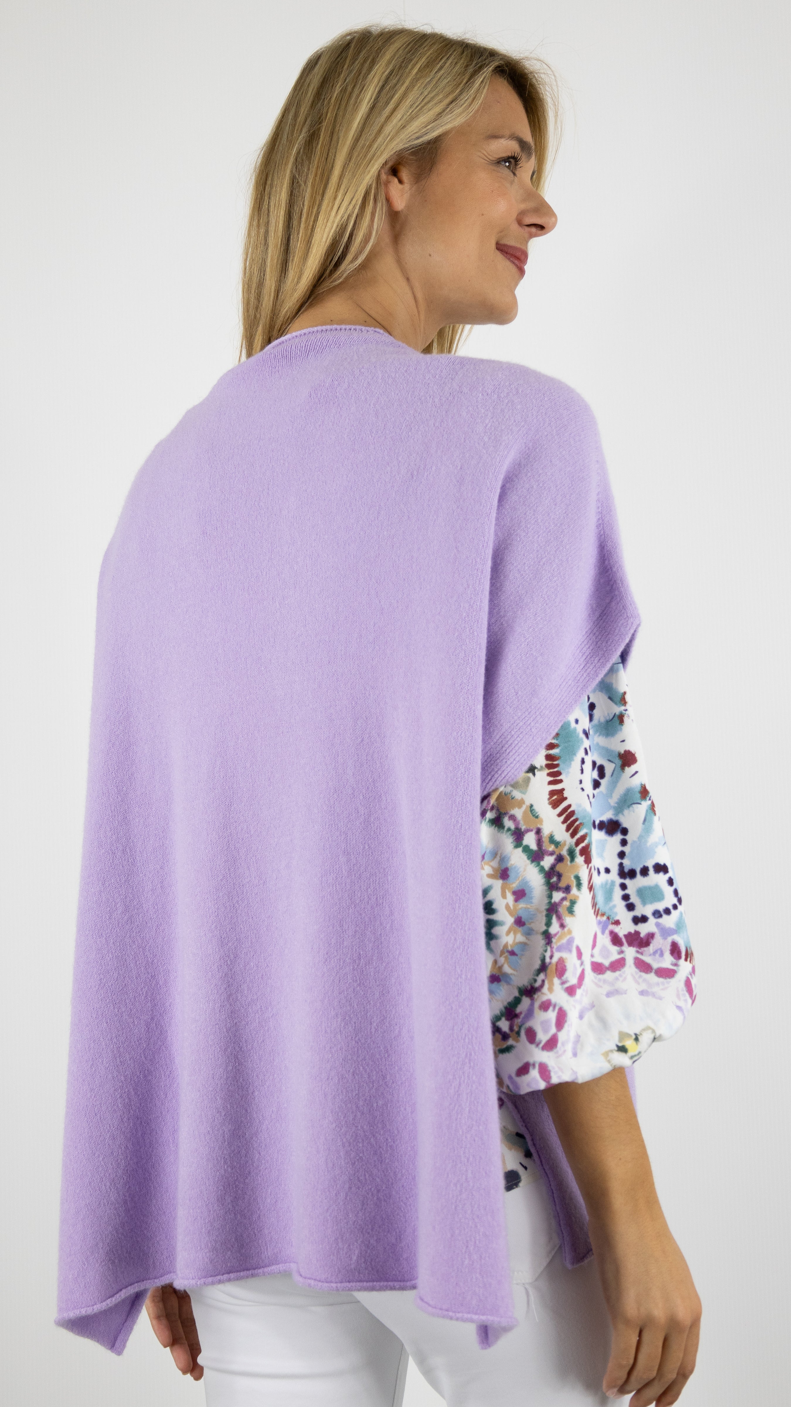 GILET AMPLE MANCHES COURTES ALEXANDRE LAURENT Z8888#color_parme