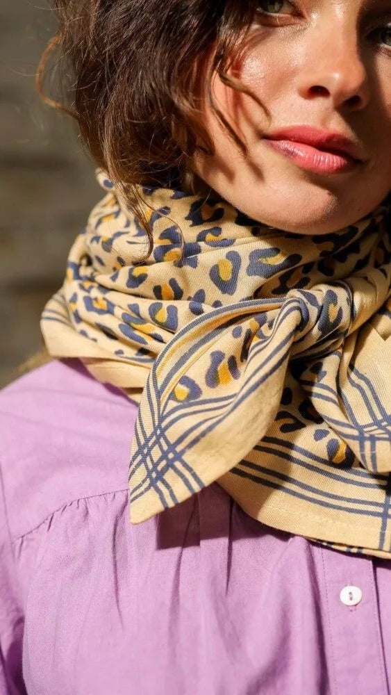 FOULARD IMPRIME COTON BËLLEMME LEOPARD