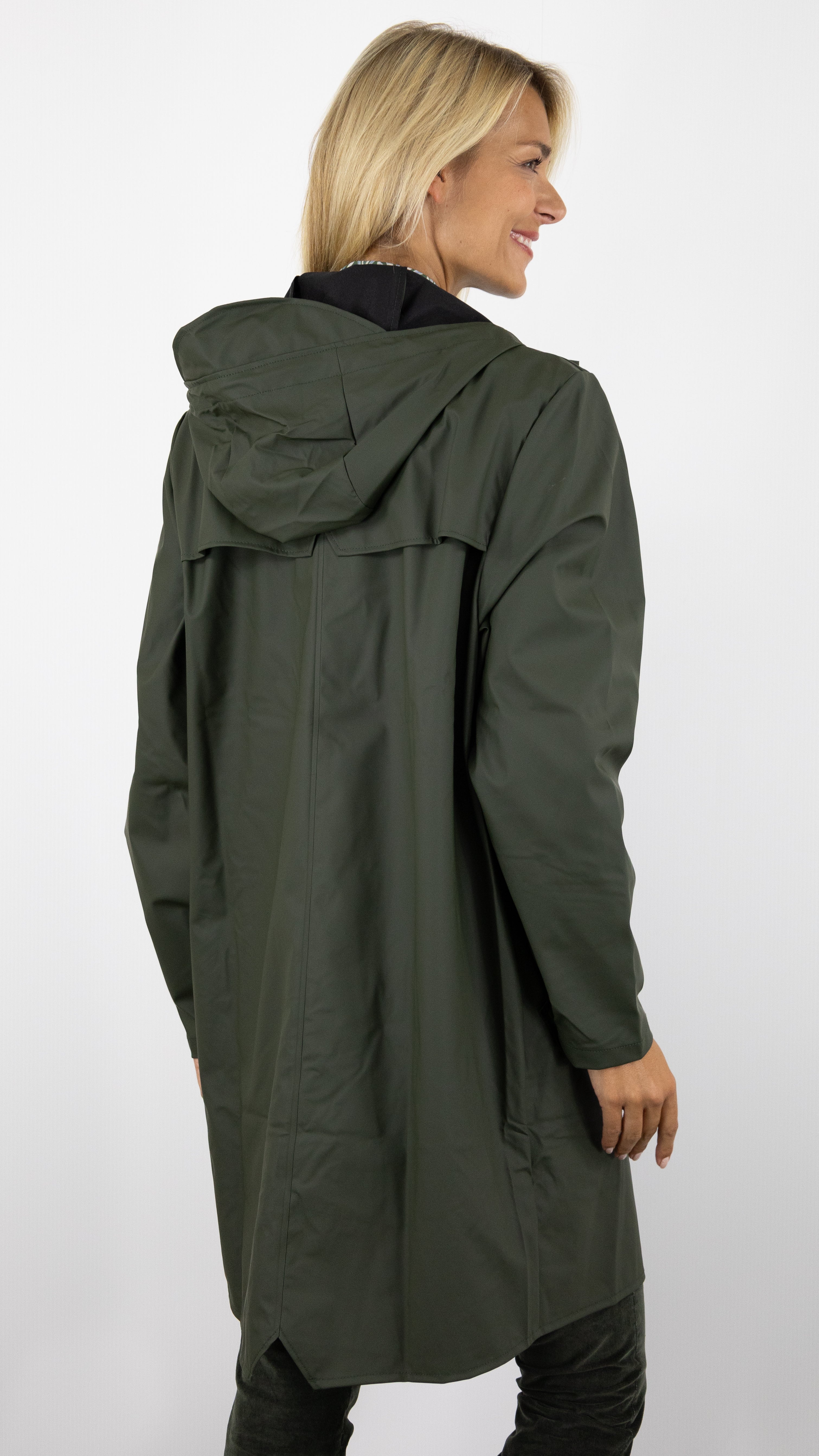 PARKA LONGUE JACKET 12020 RAINS#COLOR_SWAMP/KAKI