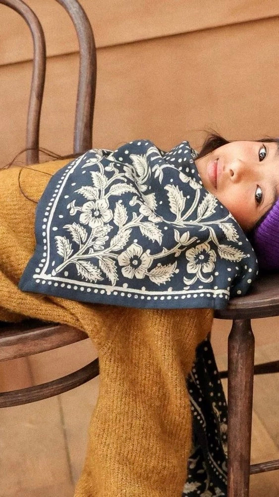 FOULARD IMPRIMÉ EN COTON BËLLEMME HINDI#COLOR_BANDANA ENCRE