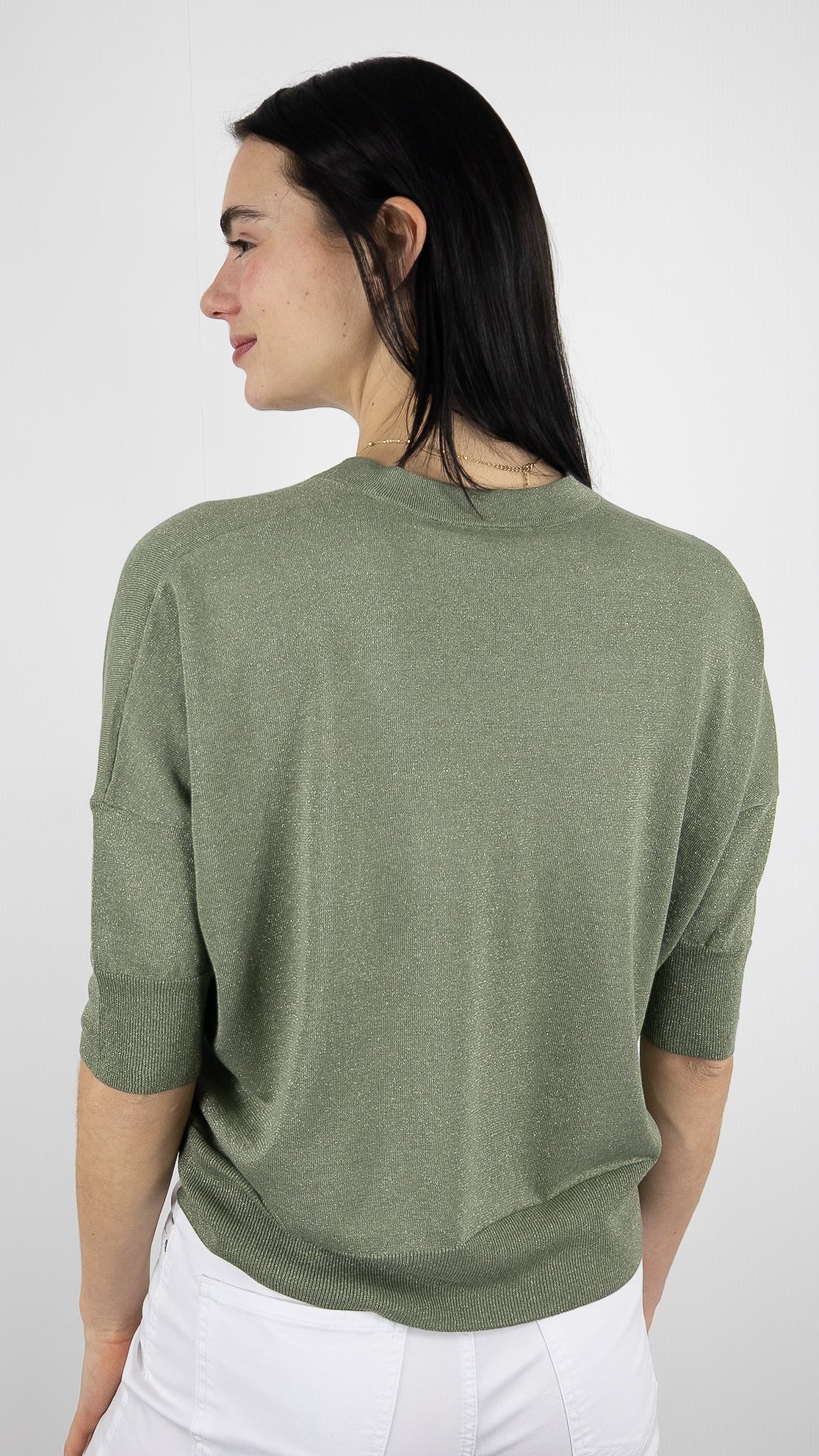 PULL EN CACHEMIRE ESTHEME CKE6275G#COLOR_1808/KAKI LUREX