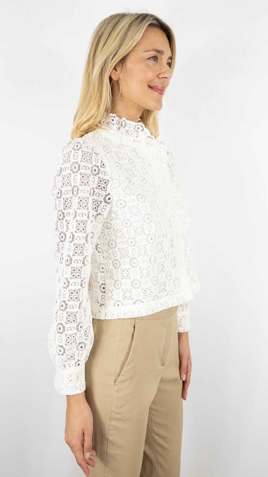 CHEMISE BRODEE ECRUE YCOO 4824