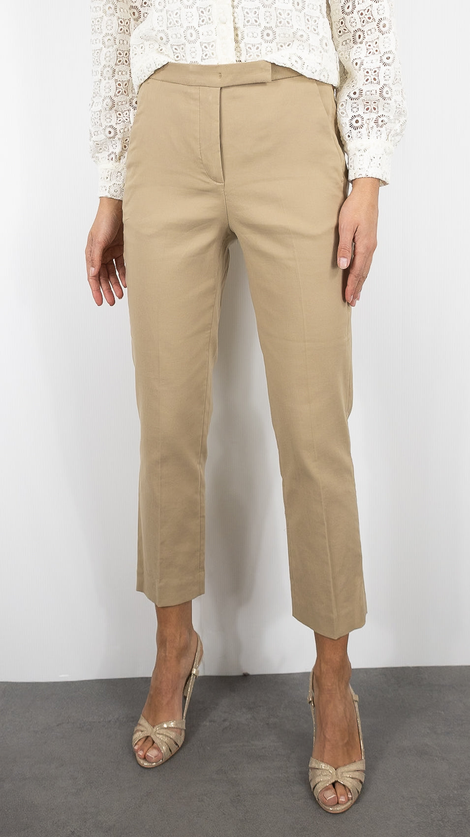 PANTALON FEMME 7/8 VILLE BEIGE GERARD DAREL AURIA#COLOR_17/BEIGE