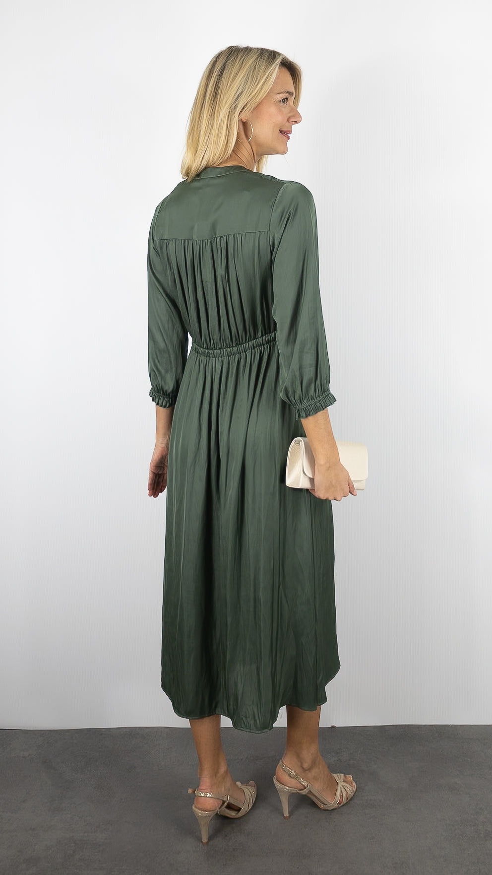 ROBE LONGUE SMOCKEE KAKI GERARD DAREL RUBIE