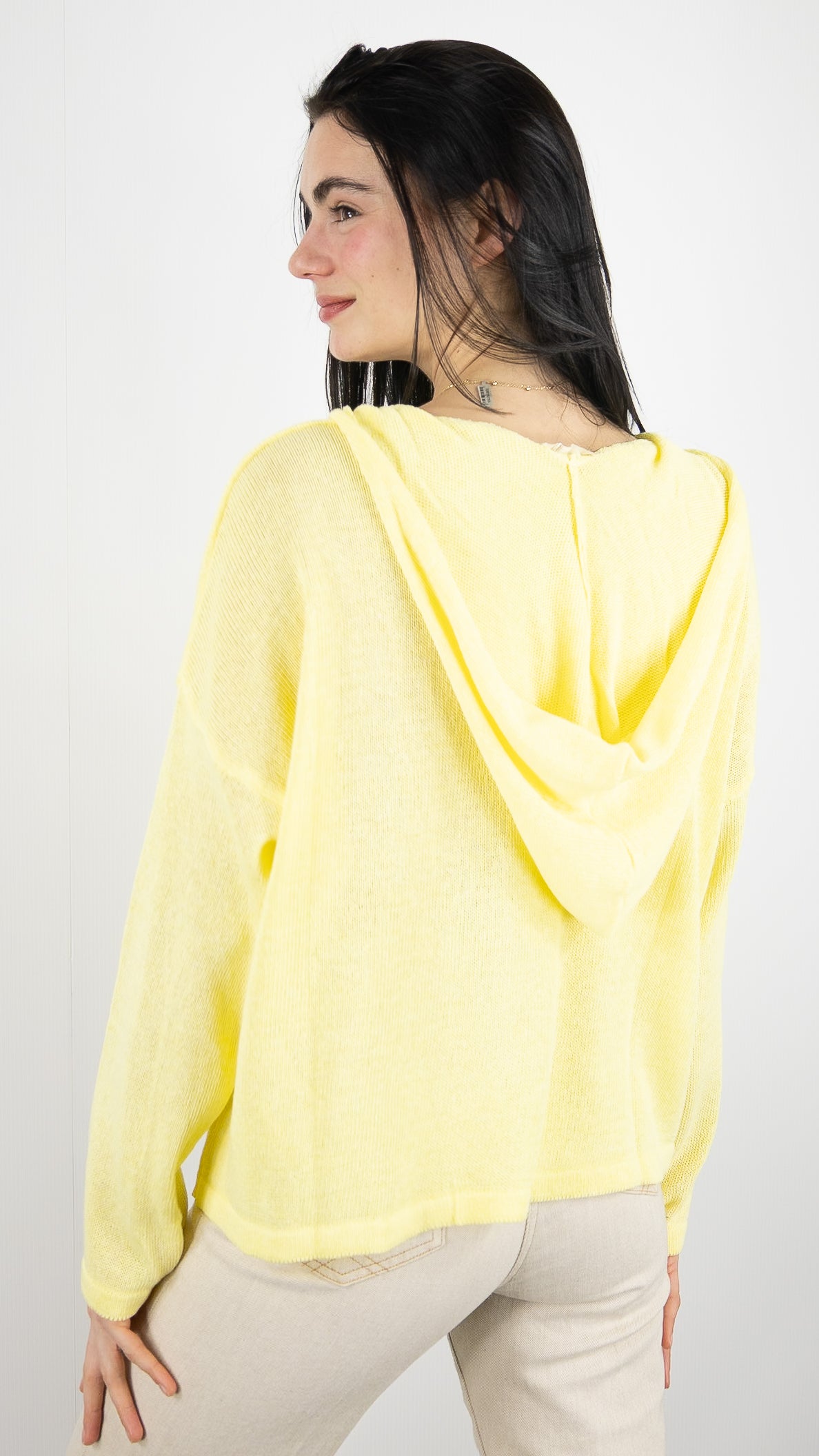 GILET A CAPUCHE EN COTON ALEXANDRE LAURENT M8222#COLOR_CITRON