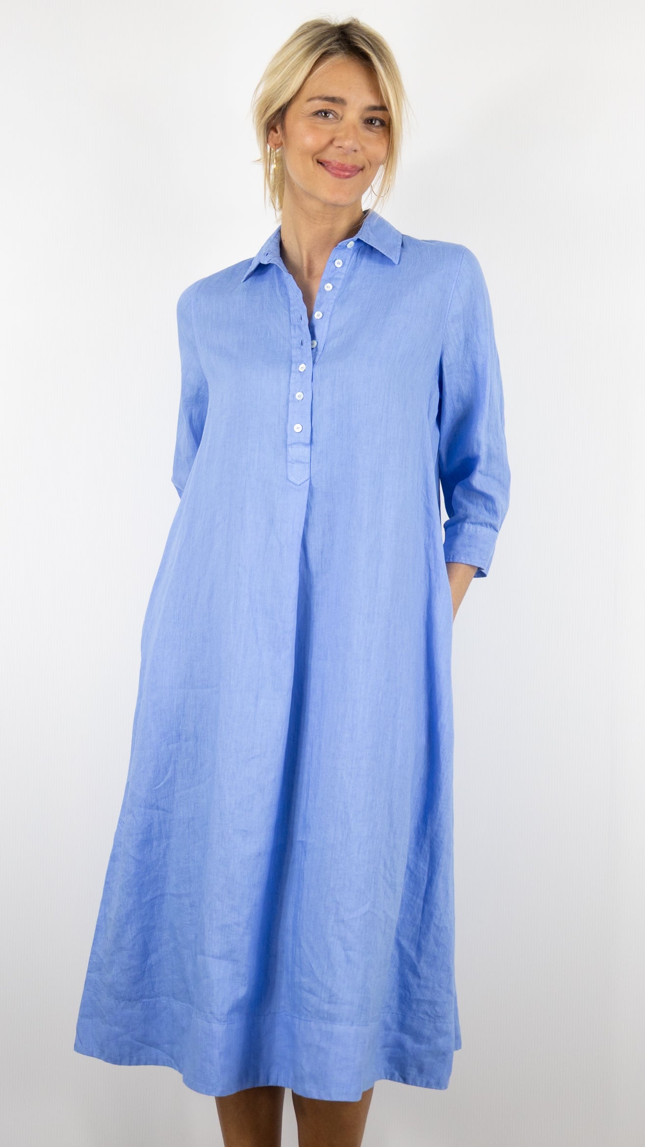 Robe en lin ROSSO 35 #COLOR_764/bleu