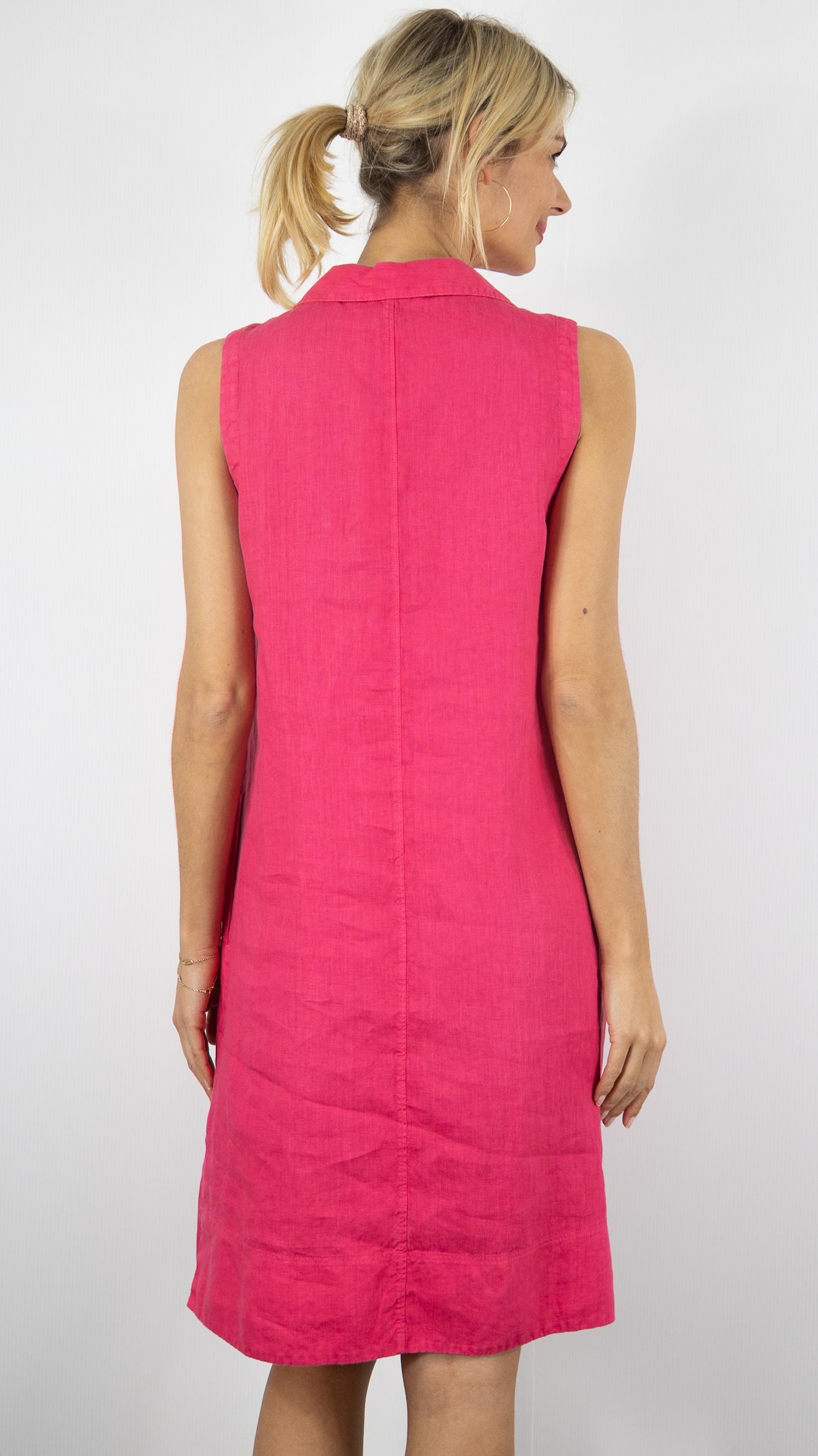 Robe en lin sans manches ROSSO 35 #COLOR_772/fushia