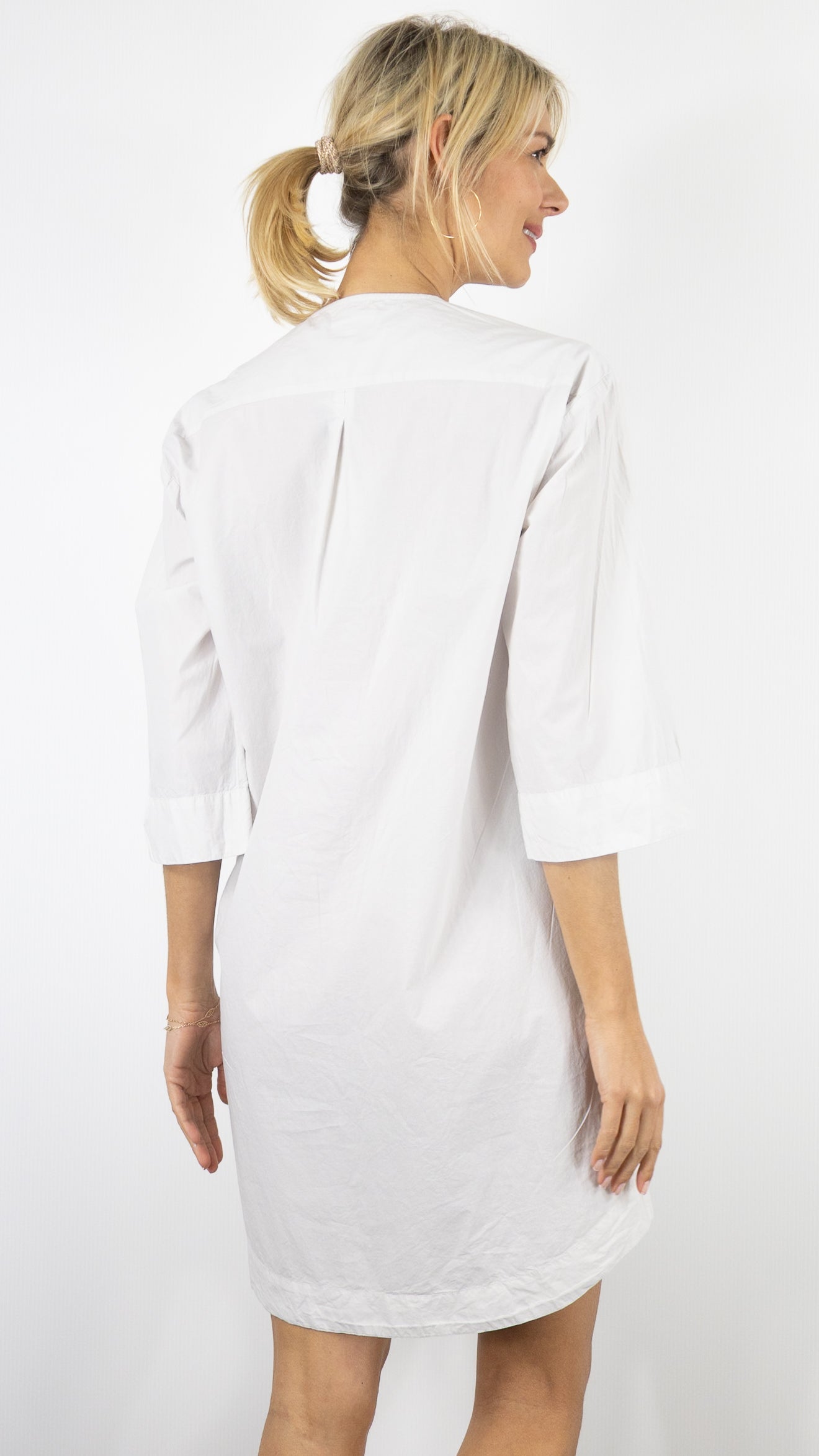 ROBE COURTE EN COTON #COLOR_21/STONE GREIGE