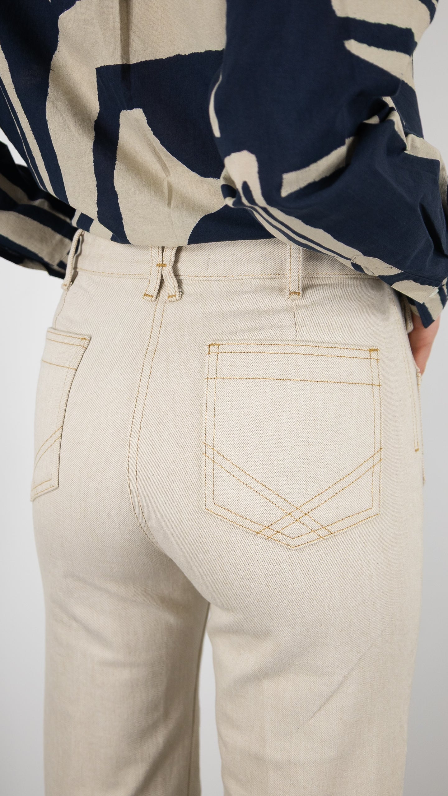 JEANS FLARE TAILLE HAUTE BEIGE GERARD DAREL ANNA