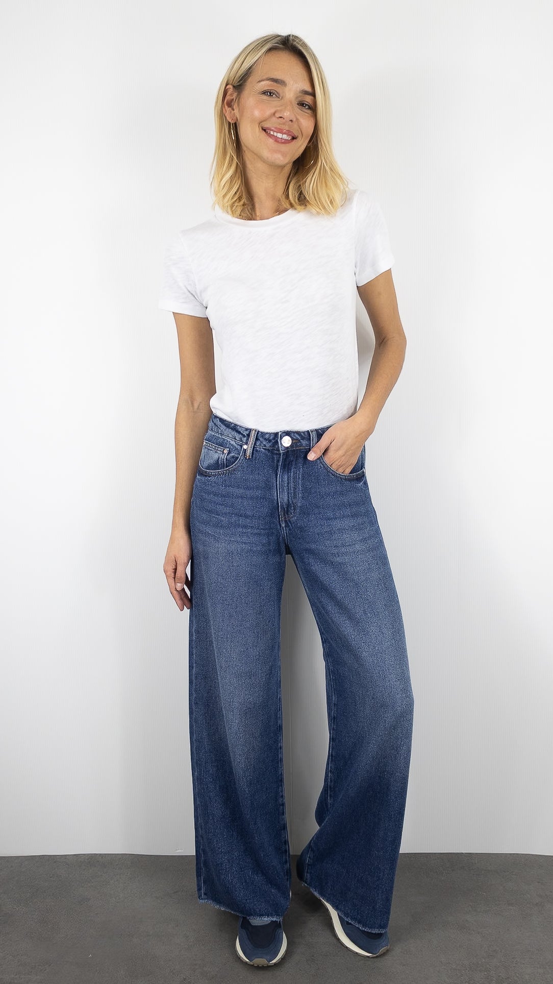 JEANS LARGE WORN VINTAGE ISLOW FELICITY DENIM TENCEL