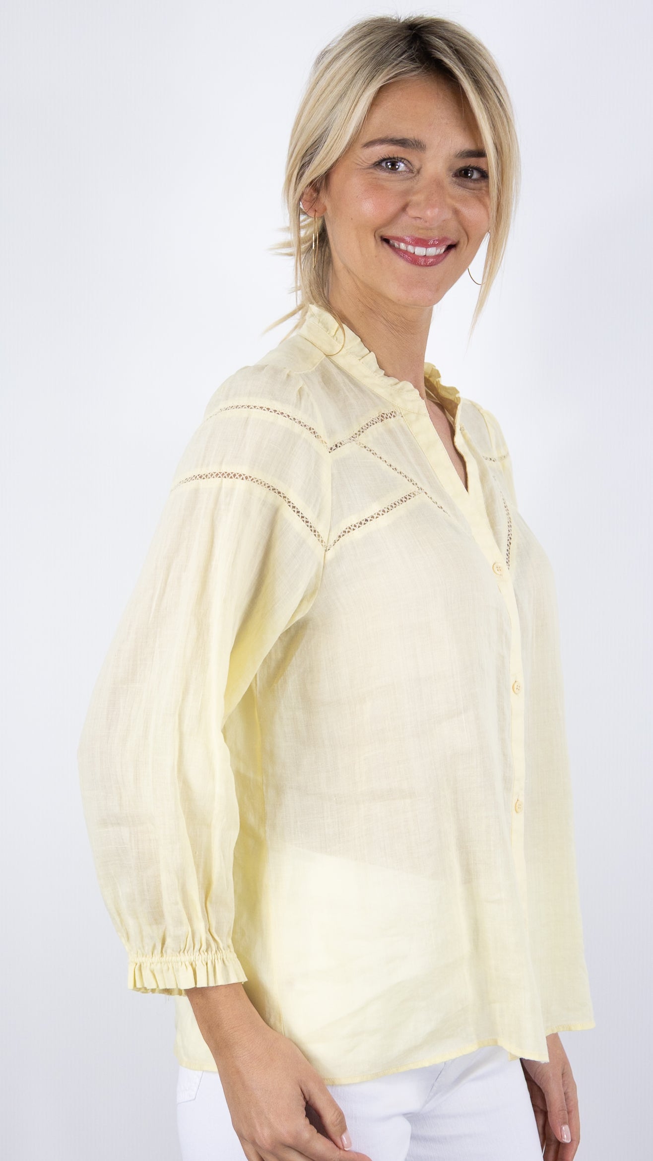 BLOUSE SMOCKEE JAUNE GERARD DAREL CRISTEL