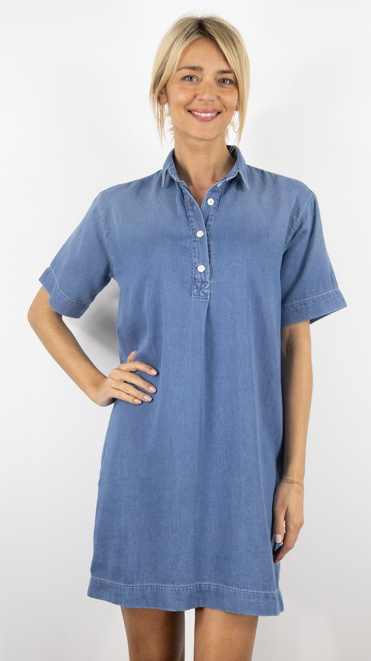 ROBE CHEISE EN DENIM STUDIO RIM DENIM
