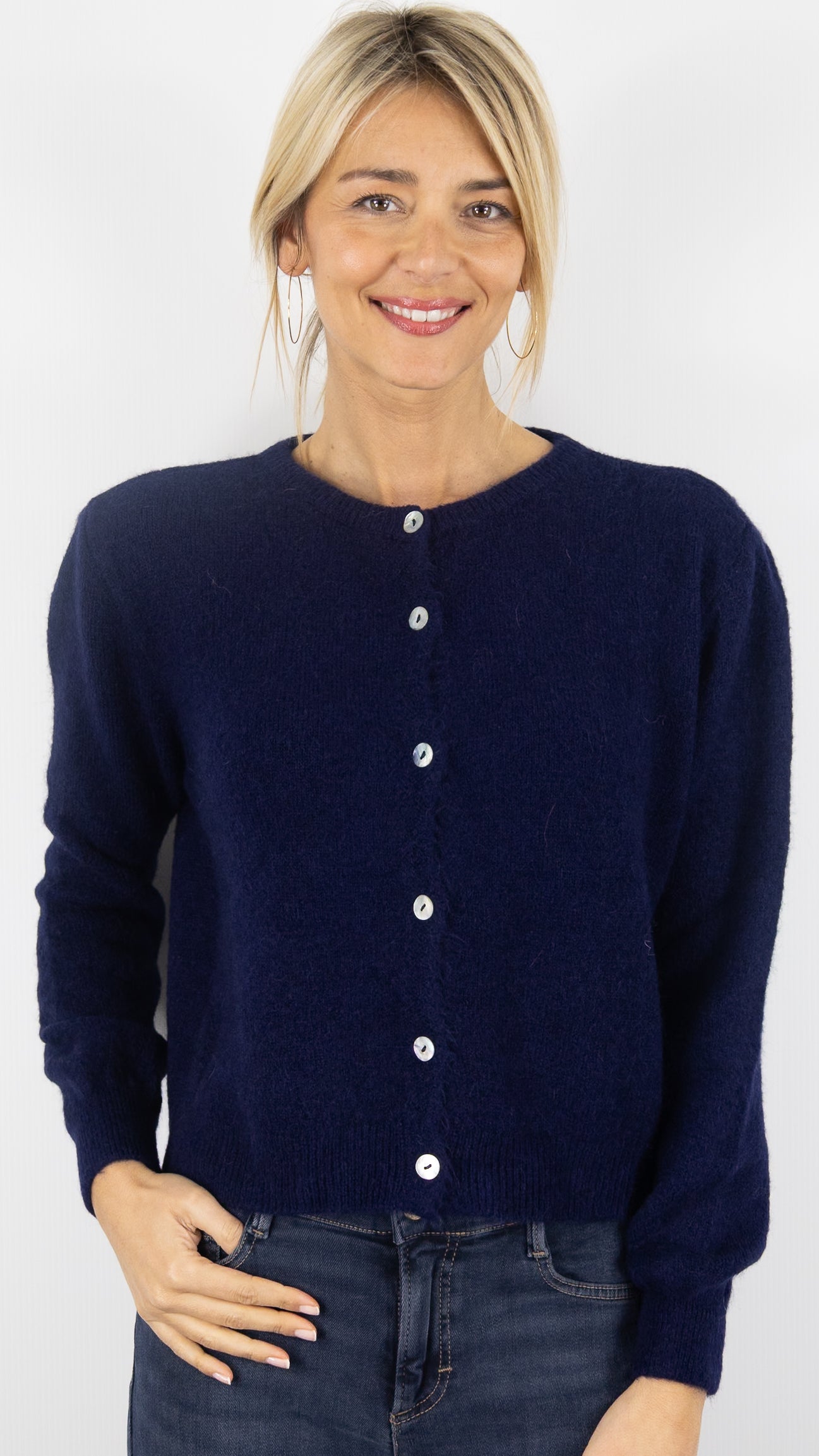GILET EN ALPAGA ROUGE YCOO 8436#COLOR_MARINE