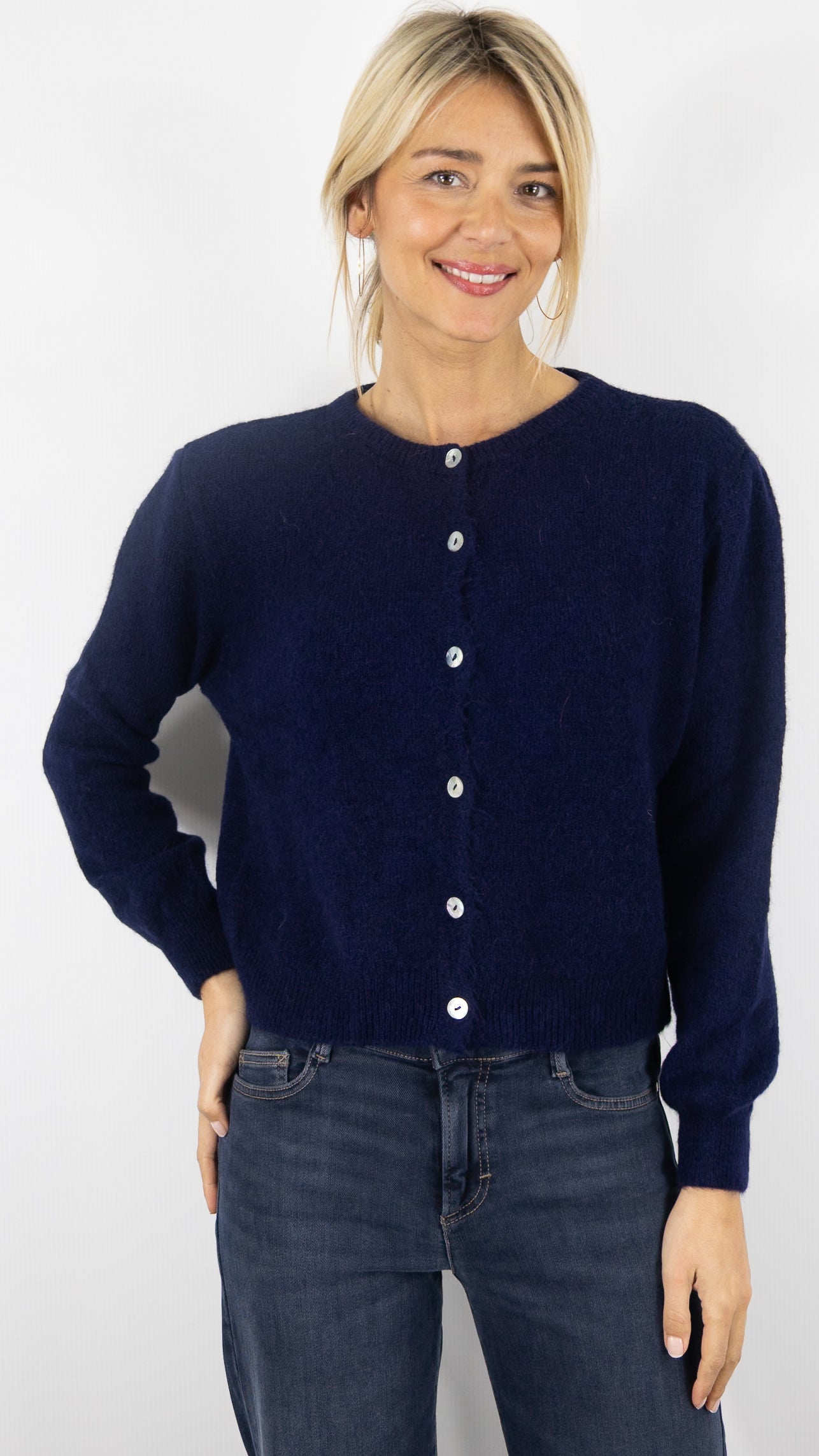 GILET EN ALPAGA ROUGE YCOO 8436#COLOR_MARINE