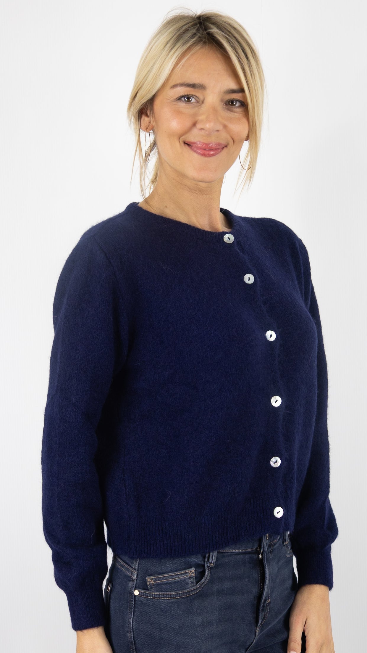 GILET EN ALPAGA ROUGE YCOO 8436#COLOR_MARINE