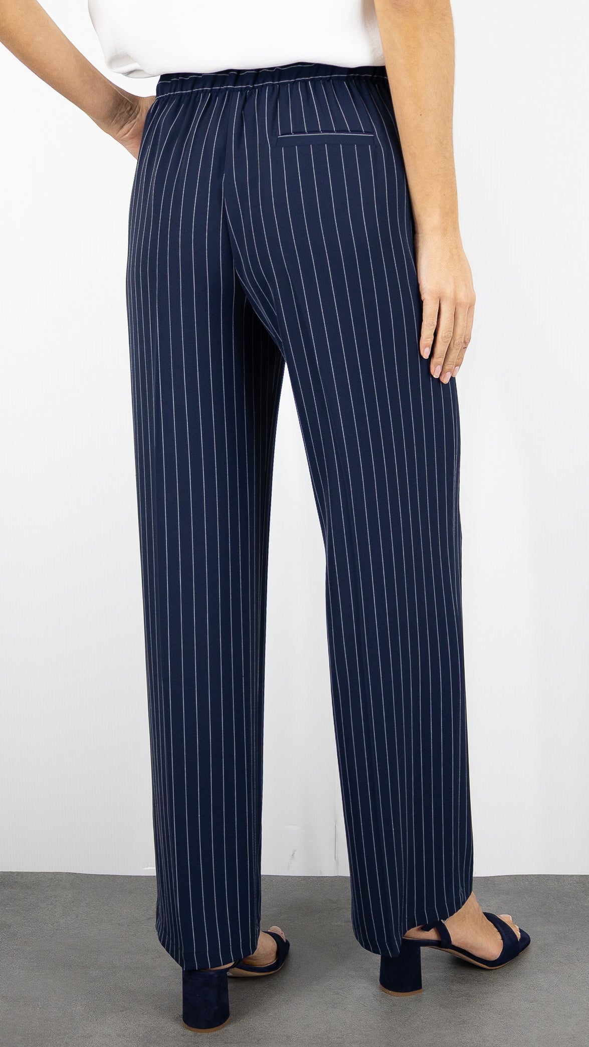 PANTALON HABILLE RAYE DOS ELASTIQUE IMPERIAL FANGO BEIGE#COLOR_1650/BLU MARINE