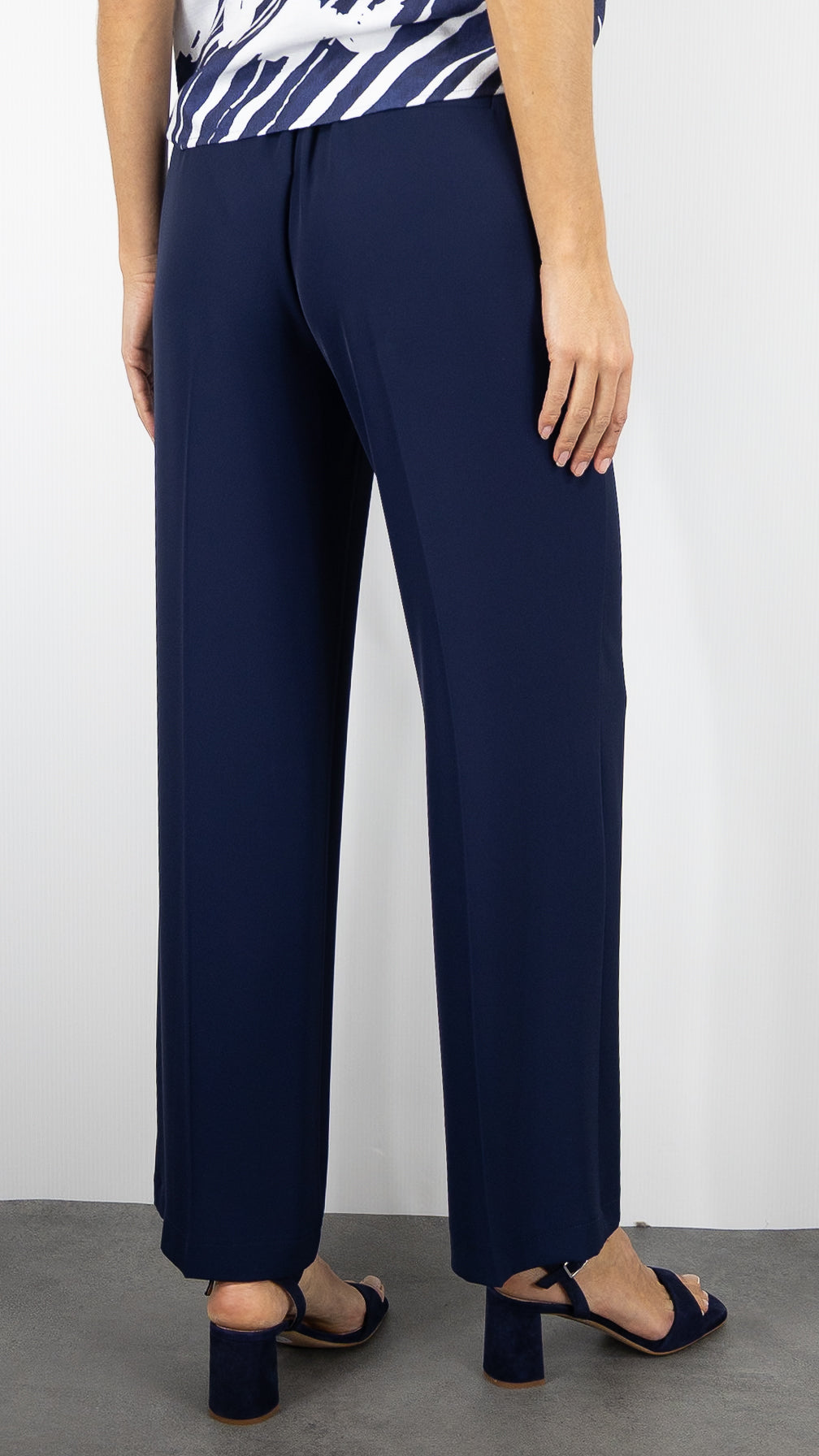 PANTALON LARGE HABILLE DOS ELASTIQUE IMPERIAM#color_1650/MARINE