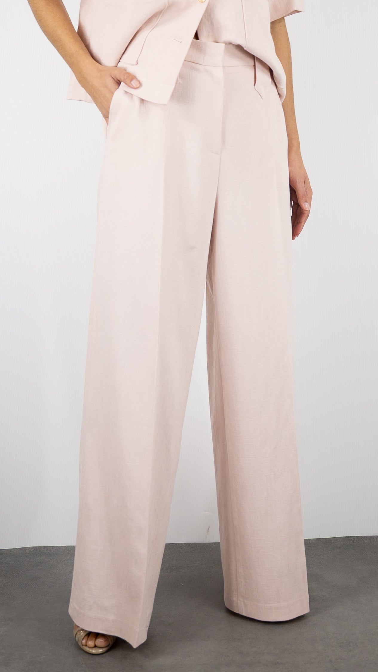 PANTALON AMPLE CITADIN ROSE POUDRE FEMME CAROLINE BISS 1595